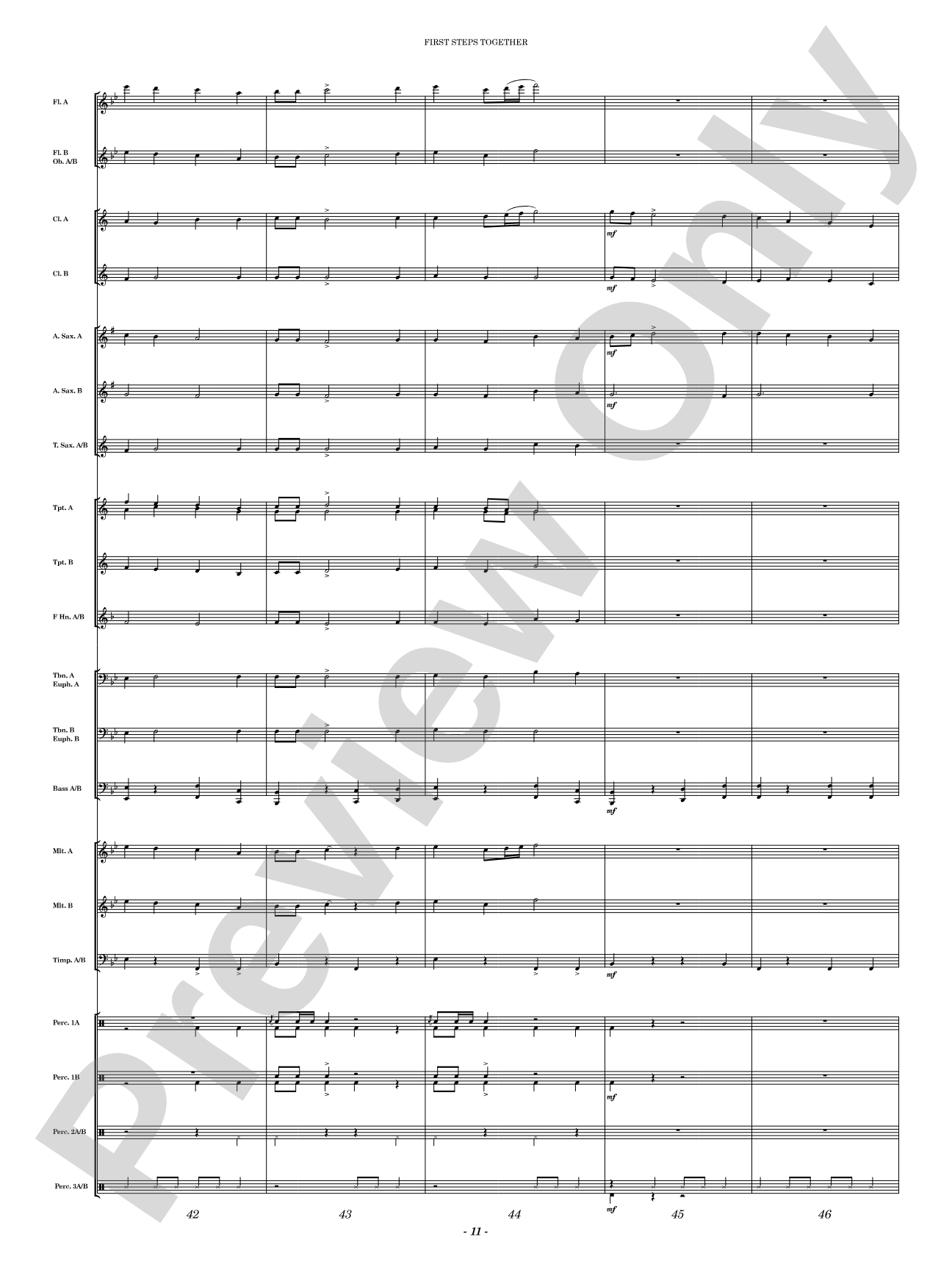 First Steps Together: Concert Band Conductor Score & Parts
