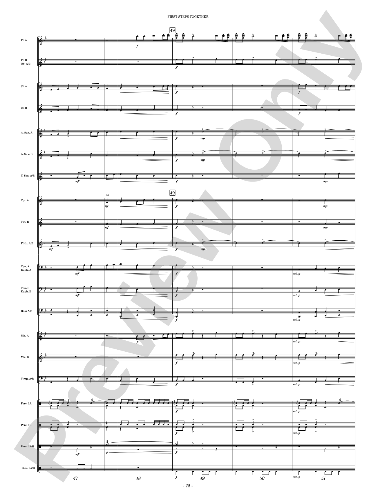 First Steps Together: Concert Band Conductor Score & Parts