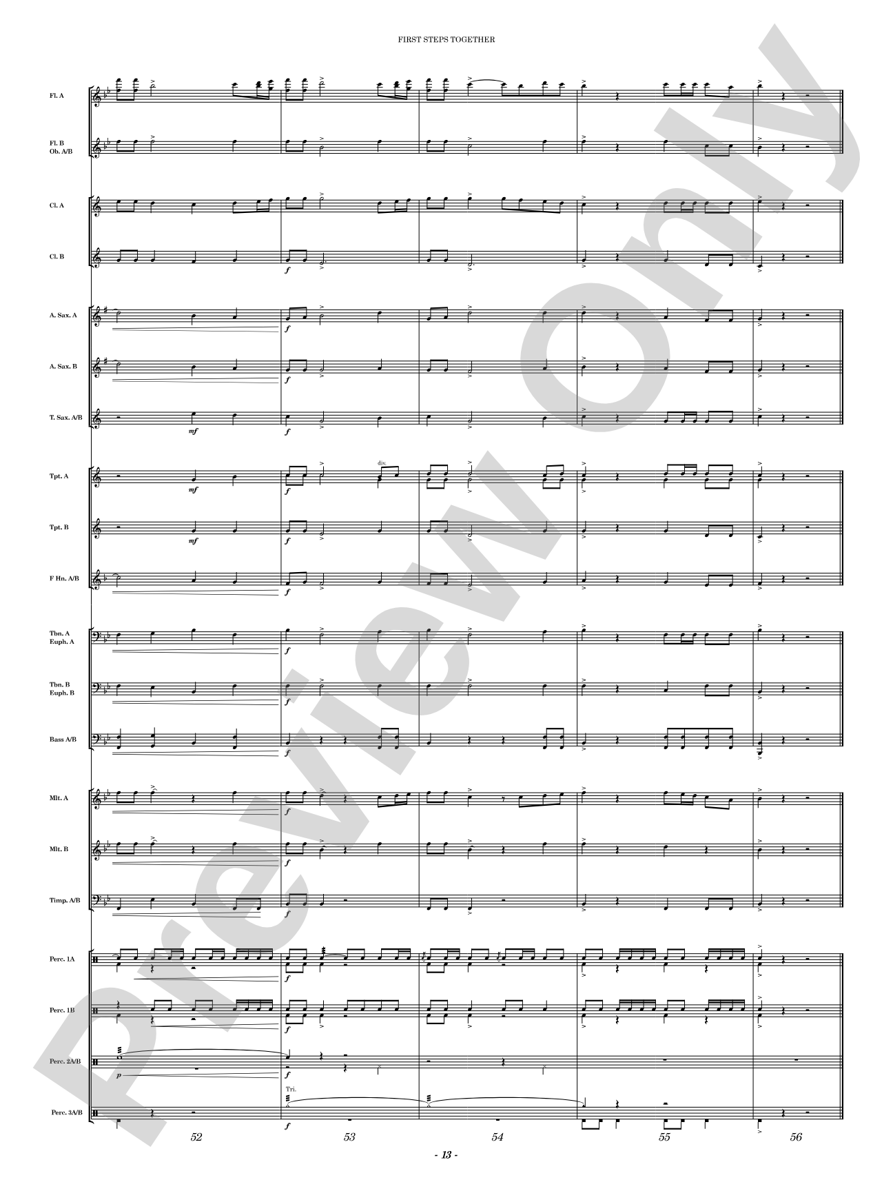 First Steps Together: Concert Band Conductor Score & Parts