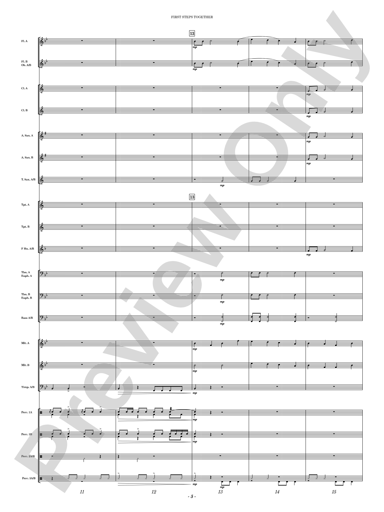First Steps Together: Concert Band Conductor Score & Parts