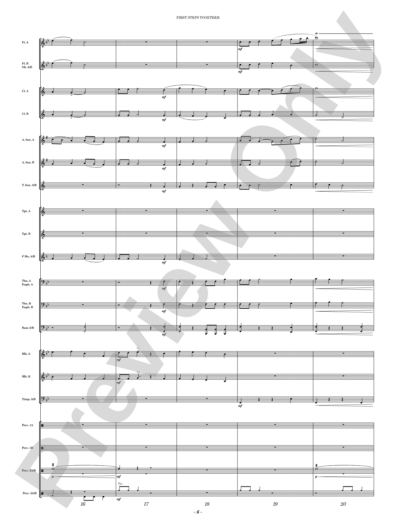 First Steps Together: Concert Band Conductor Score & Parts
