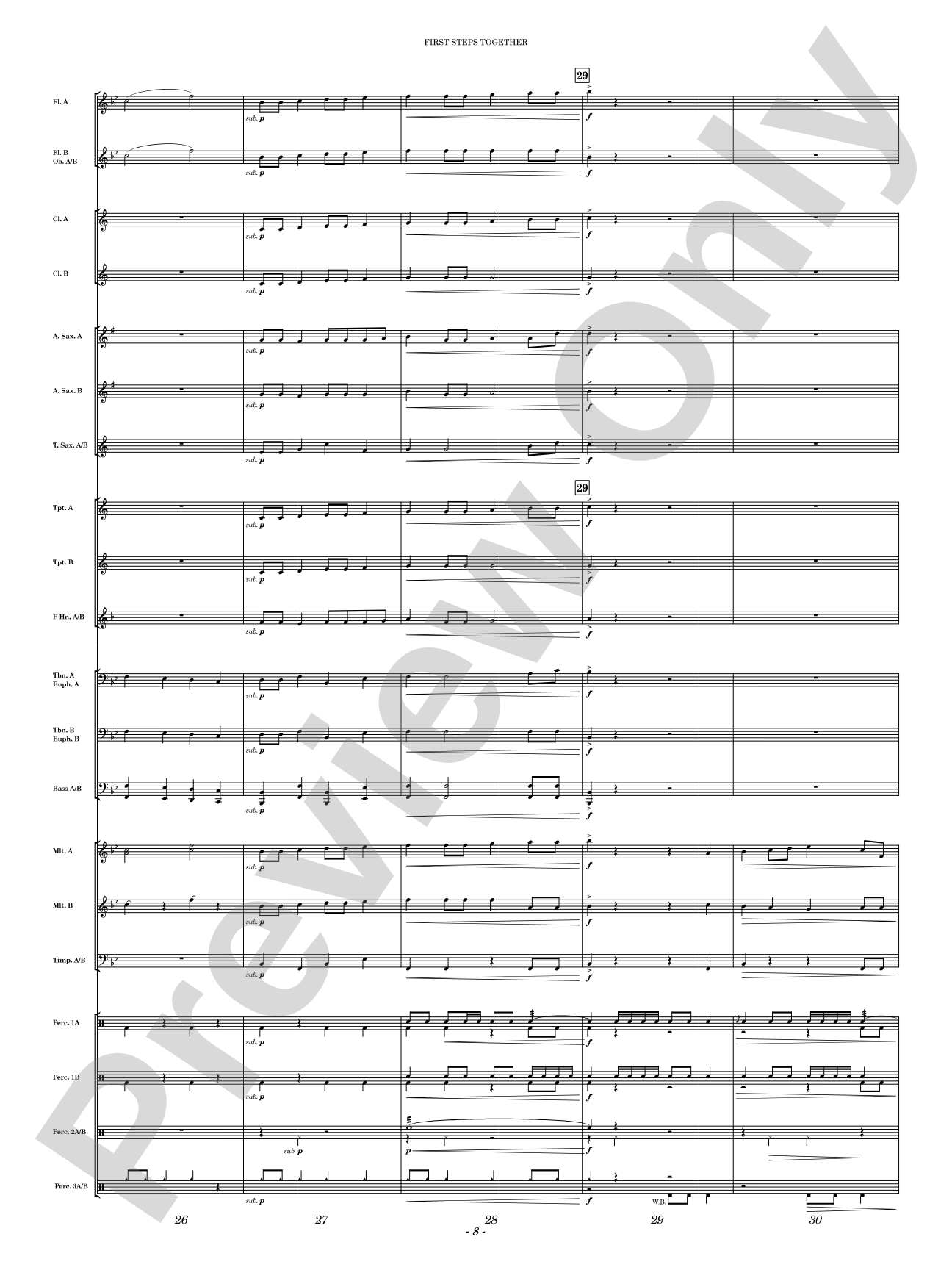 First Steps Together: Concert Band Conductor Score & Parts