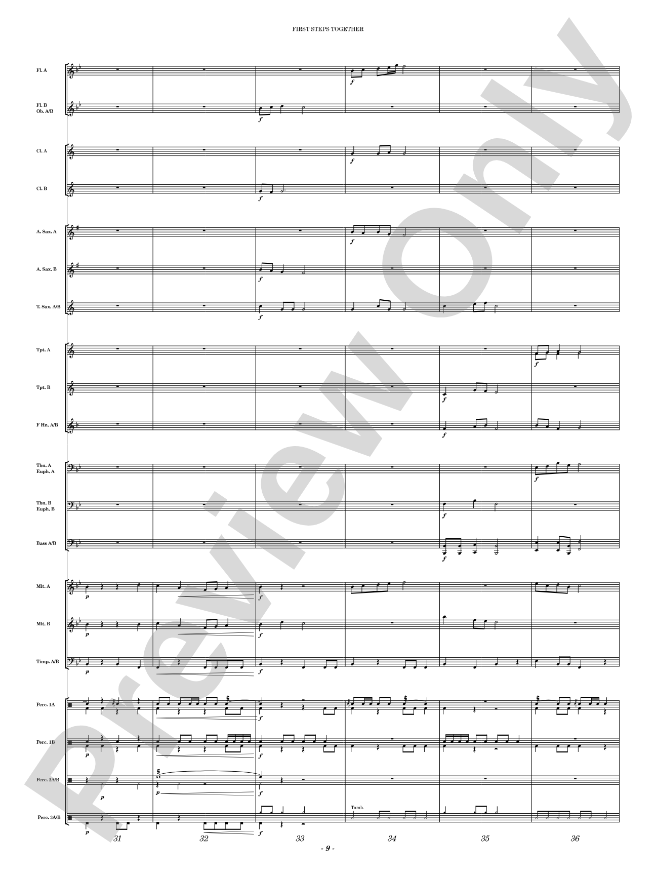 First Steps Together: Concert Band Conductor Score & Parts