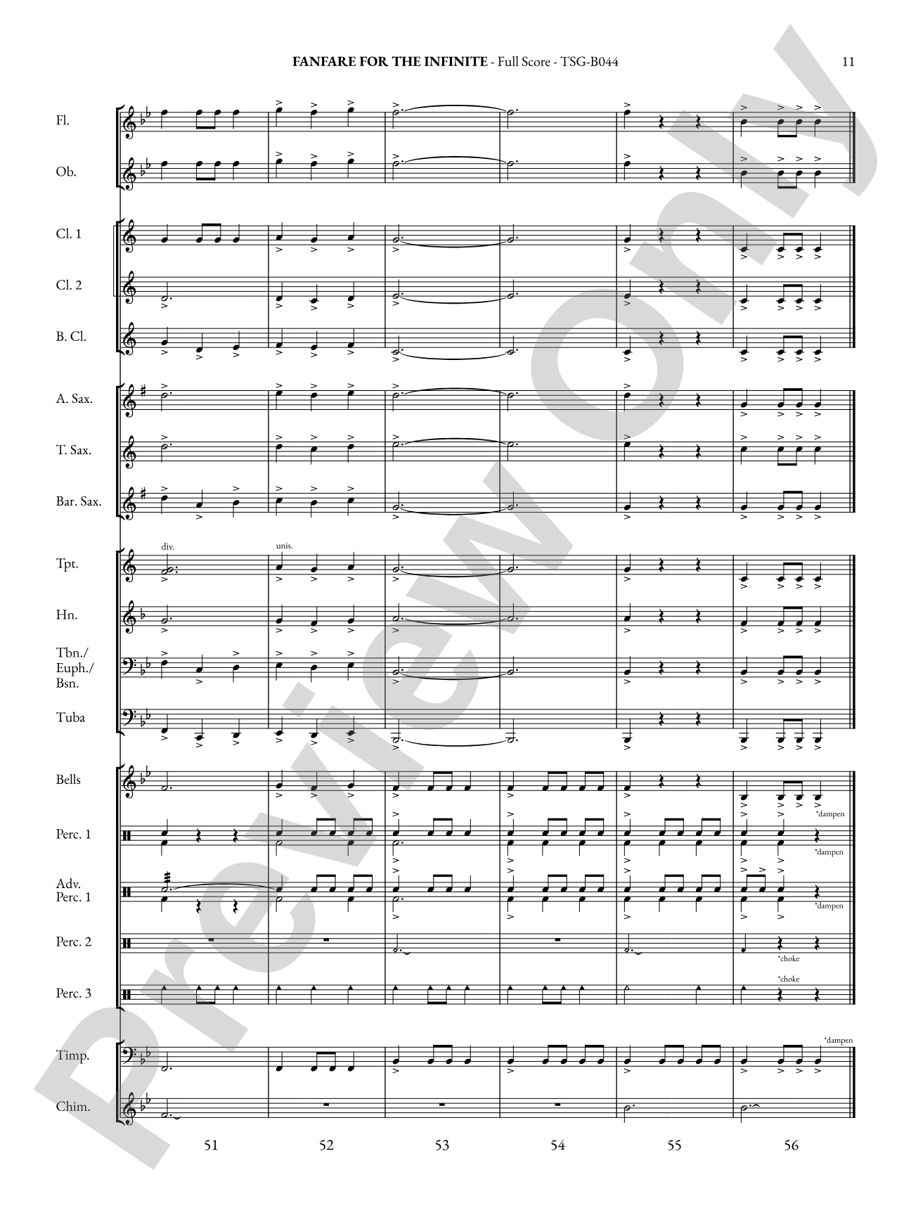 Fanfare for the Infinite: Concert Band Conductor Score & Parts