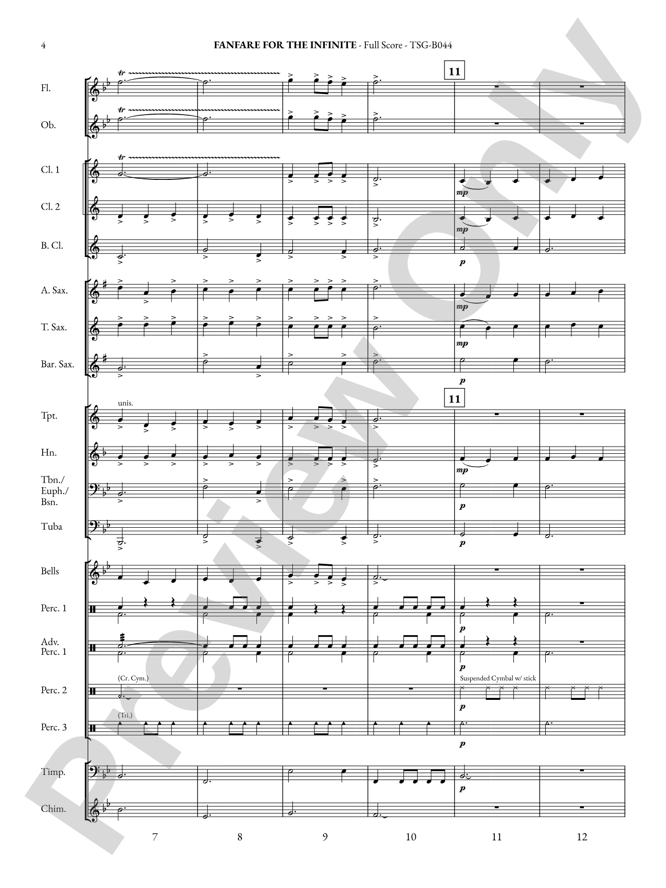 Fanfare for the Infinite: Concert Band Conductor Score & Parts