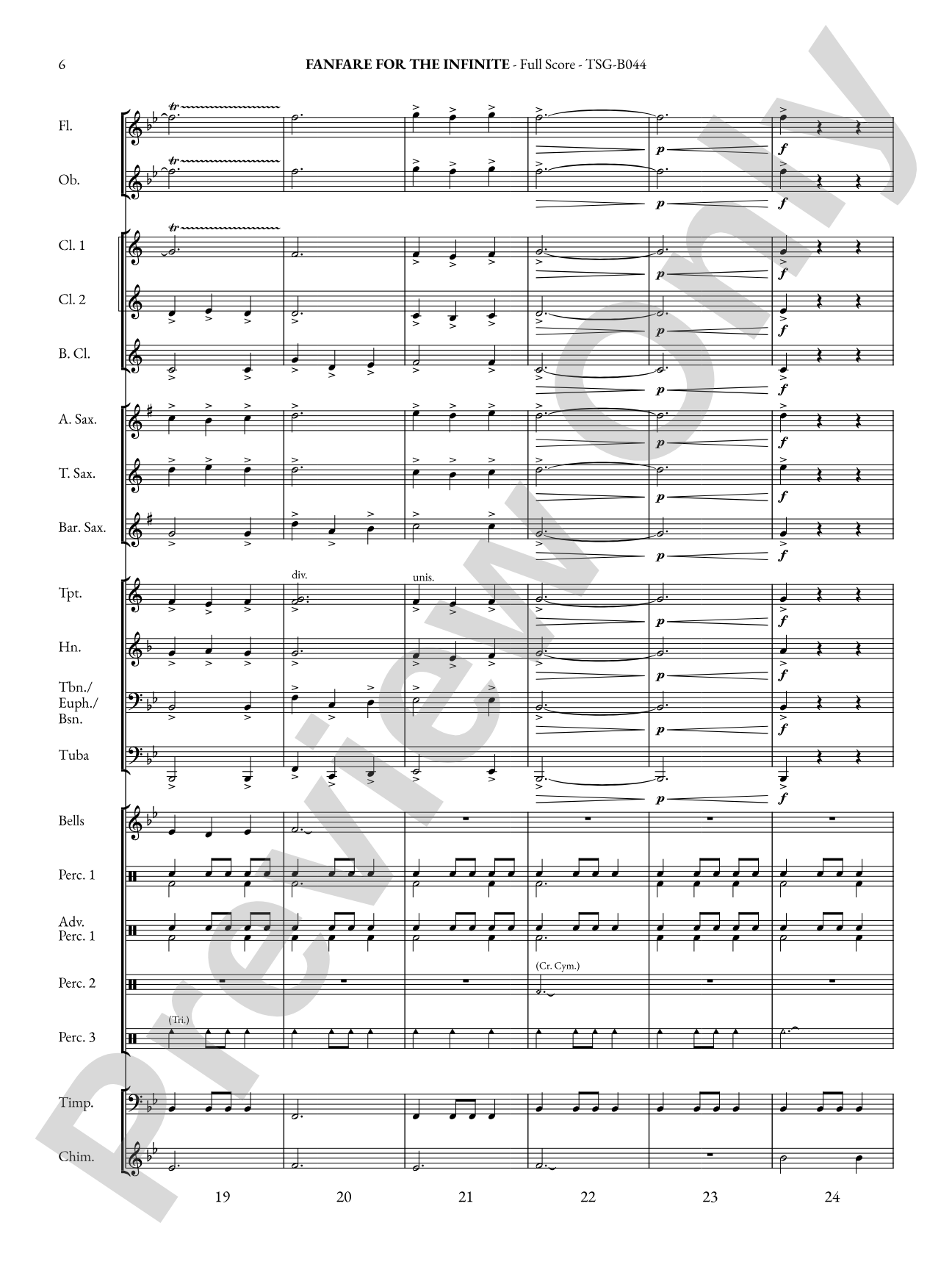 Fanfare for the Infinite: Concert Band Conductor Score & Parts