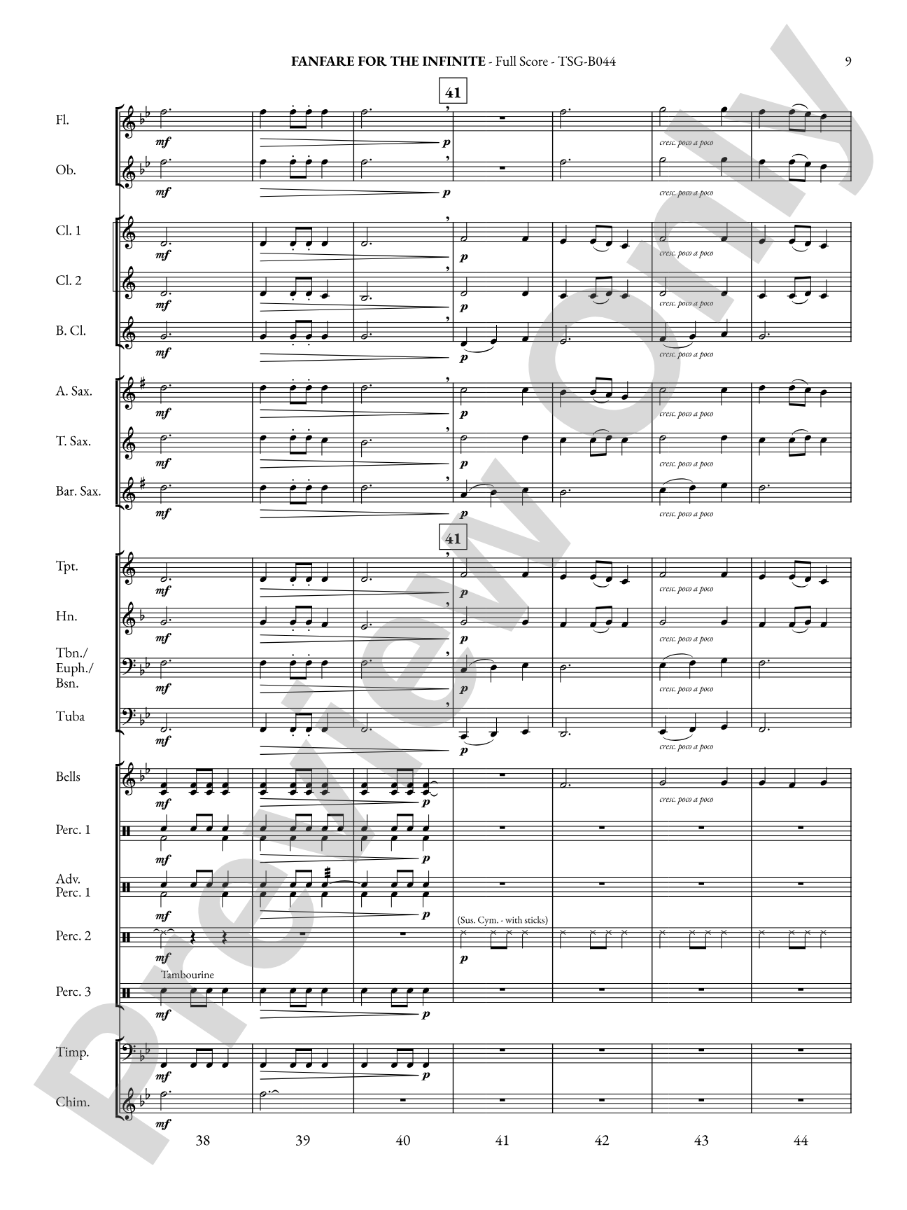 Fanfare for the Infinite: Concert Band Conductor Score & Parts