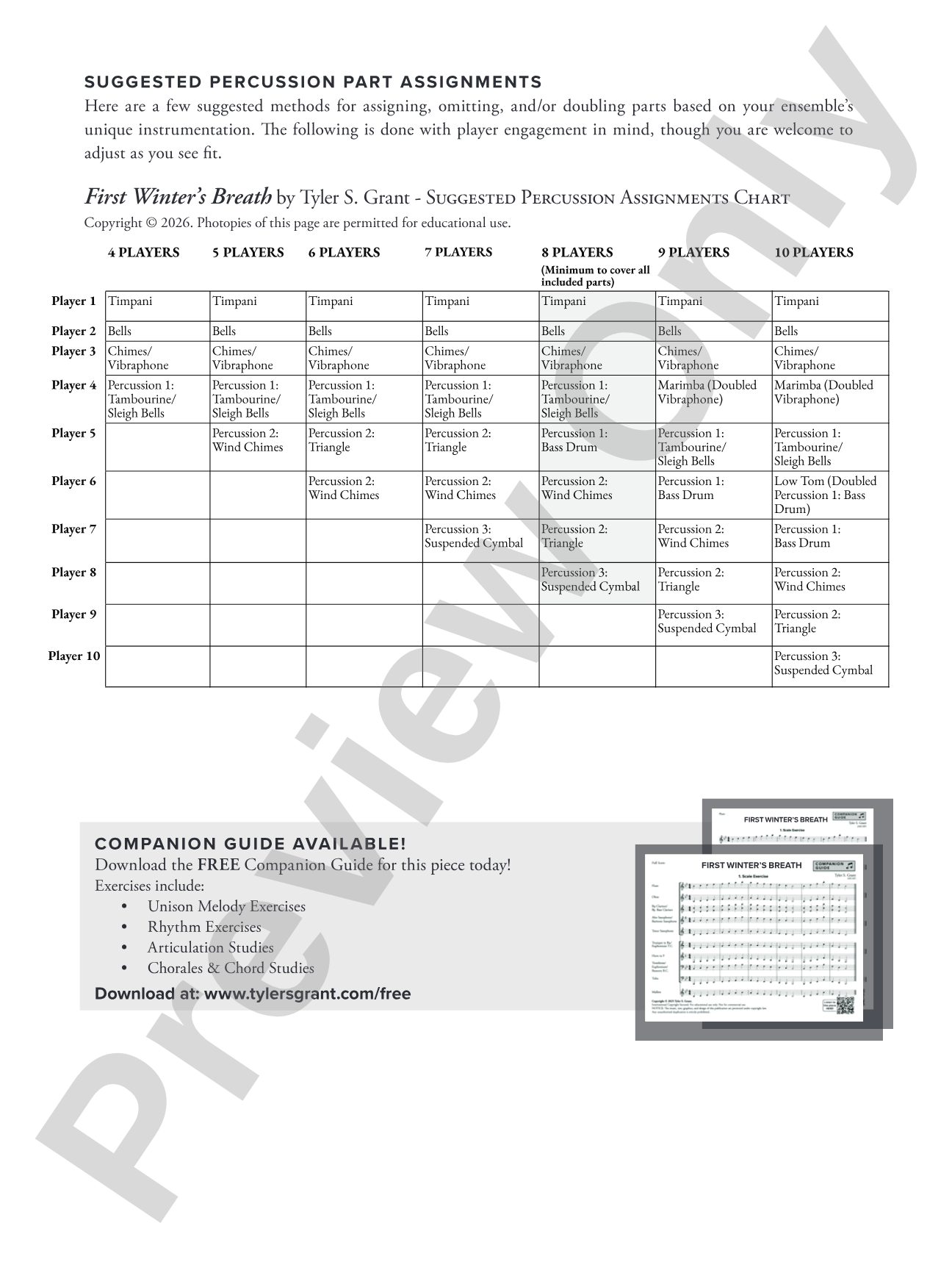 First Winter's Breath: Concert Band Conductor Score & Parts