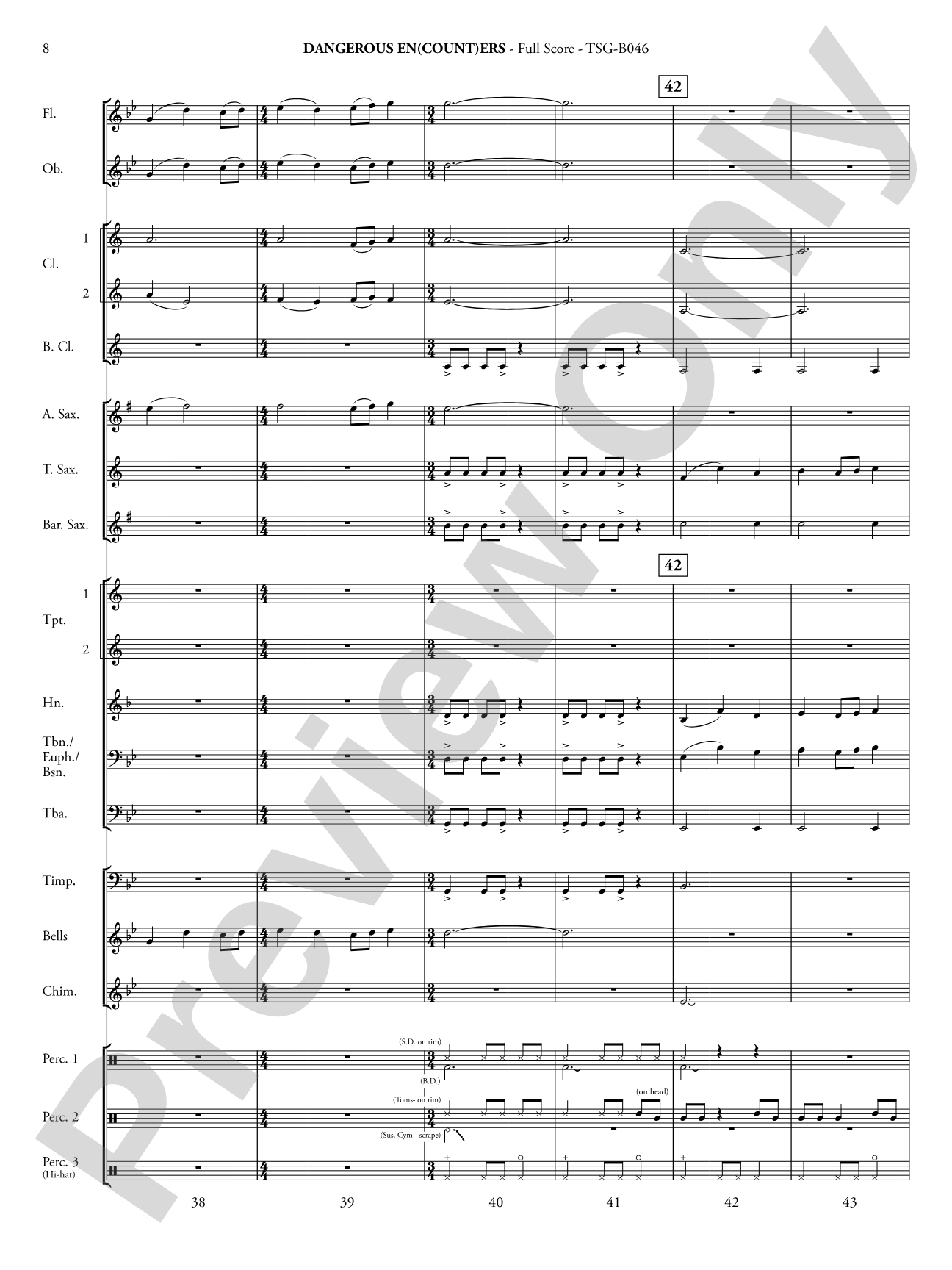 Dangerous En(count)ers: Concert Band Conductor Score & Parts