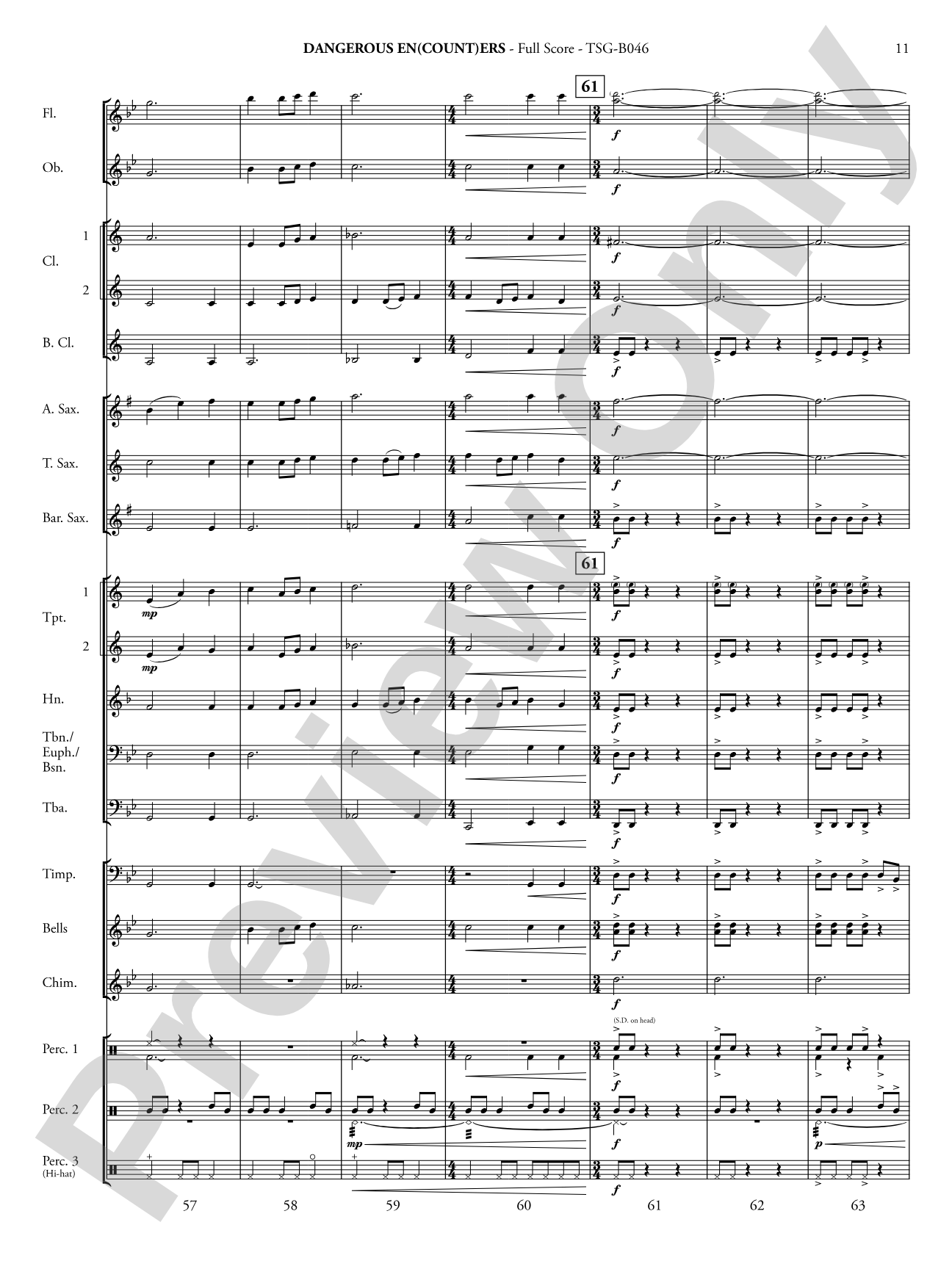 Dangerous En(count)ers: Concert Band Conductor Score & Parts