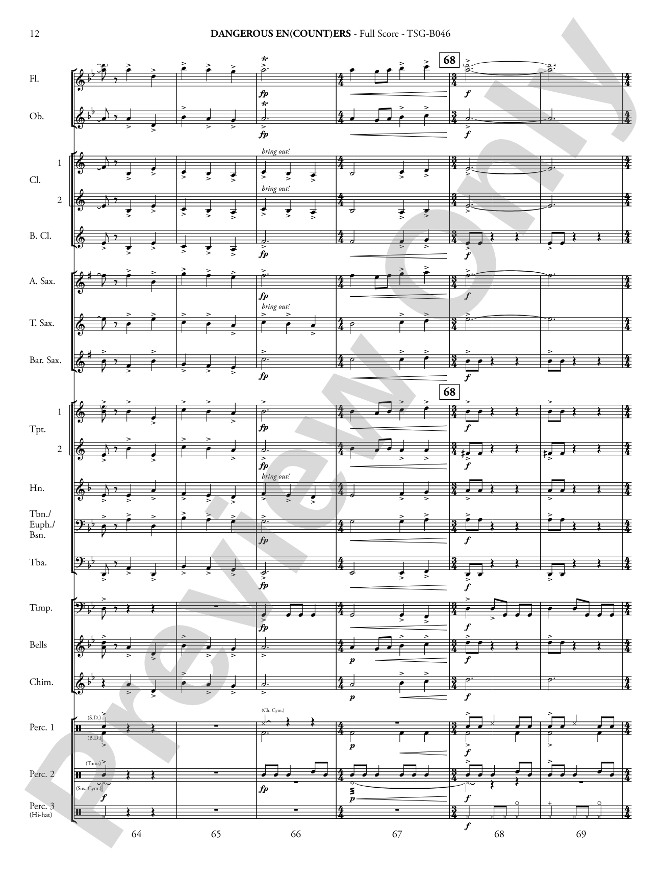 Dangerous En(count)ers: Concert Band Conductor Score & Parts