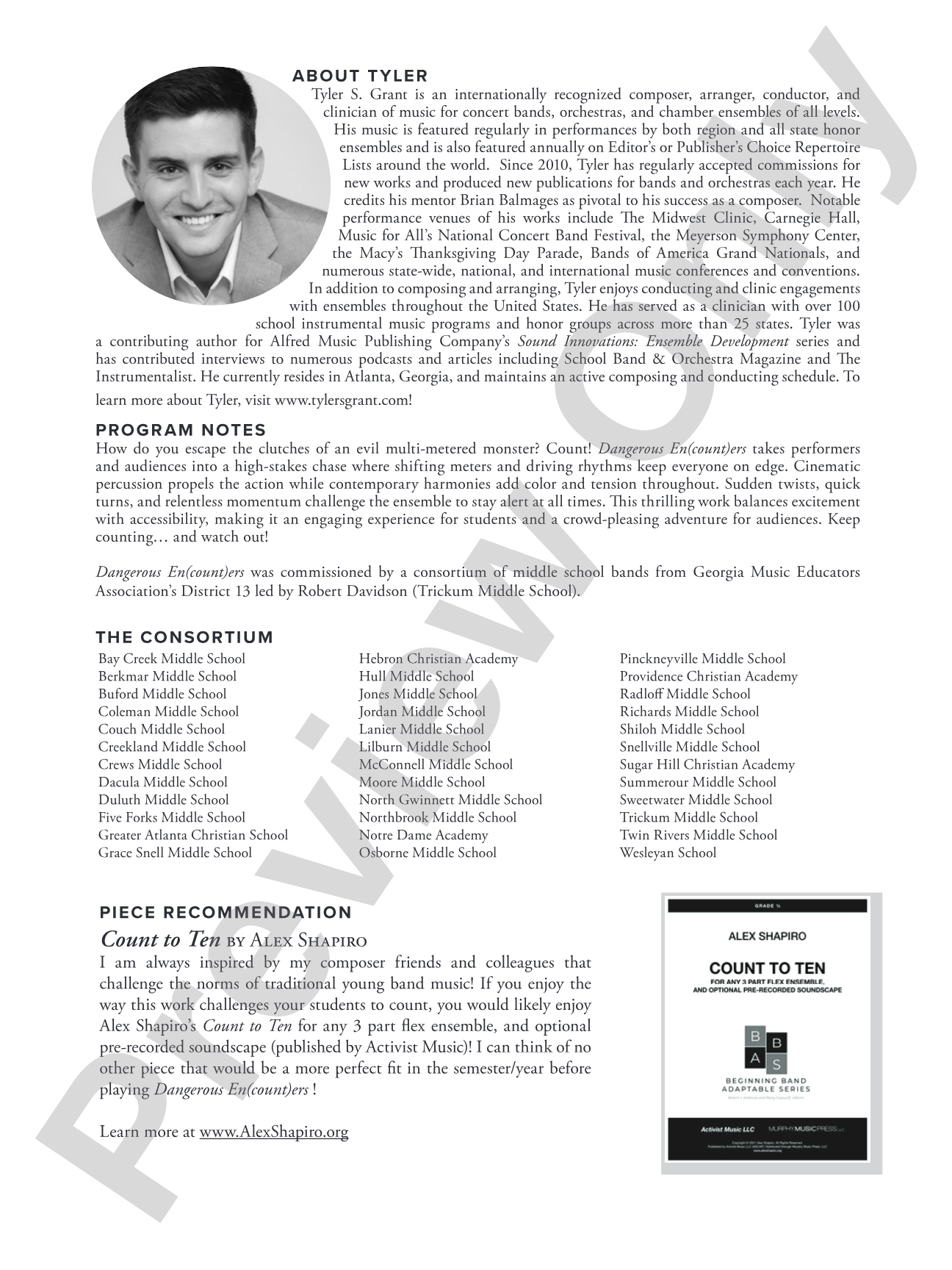 Dangerous En(count)ers: Concert Band Conductor Score & Parts