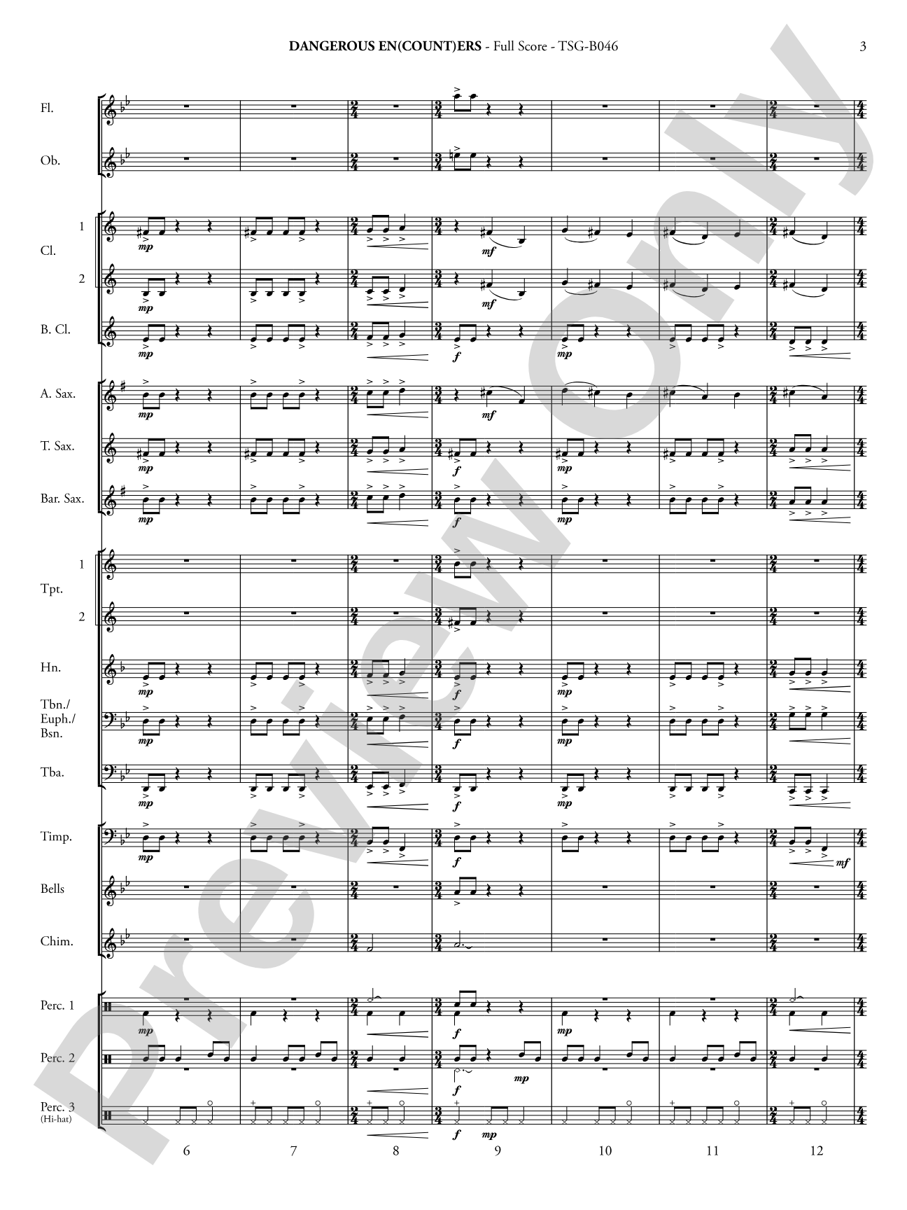 Dangerous En(count)ers: Concert Band Conductor Score & Parts