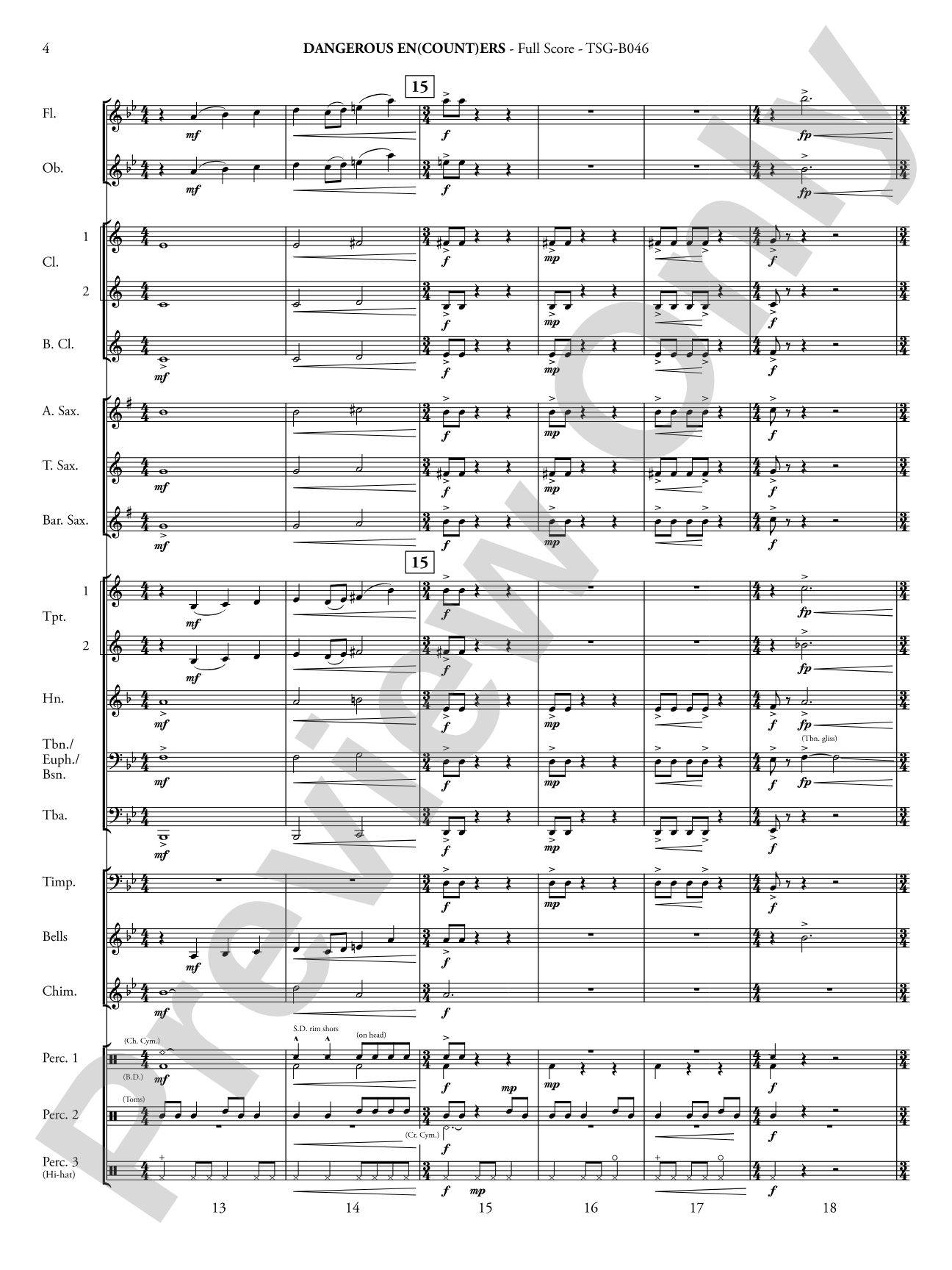 Dangerous En(count)ers: Concert Band Conductor Score & Parts
