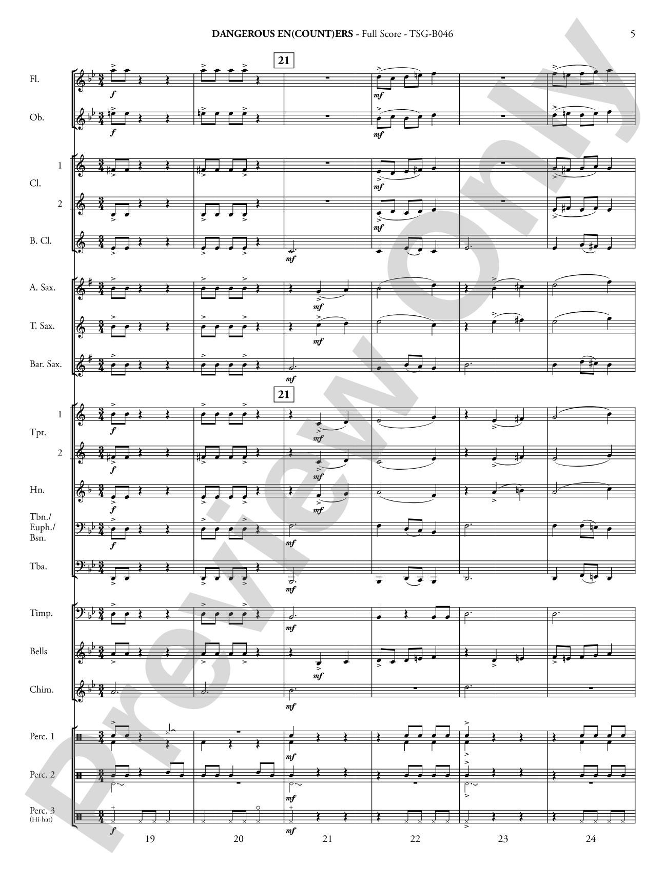 Dangerous En(count)ers: Concert Band Conductor Score & Parts