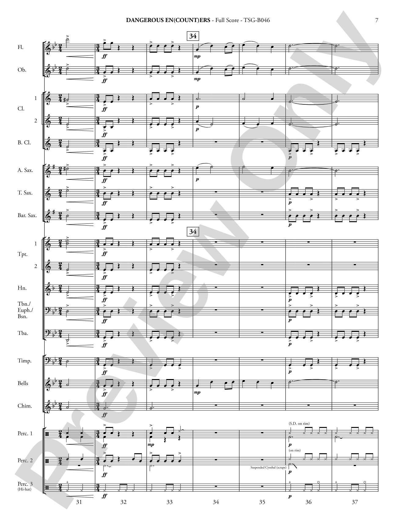 Dangerous En(count)ers: Concert Band Conductor Score & Parts