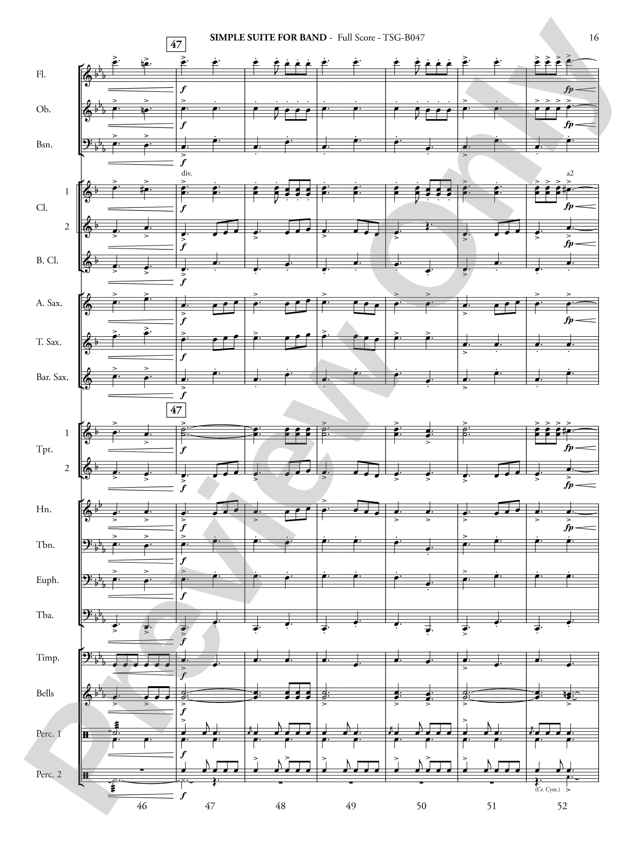Simple Suite for Band: Concert Band Conductor Score & Parts