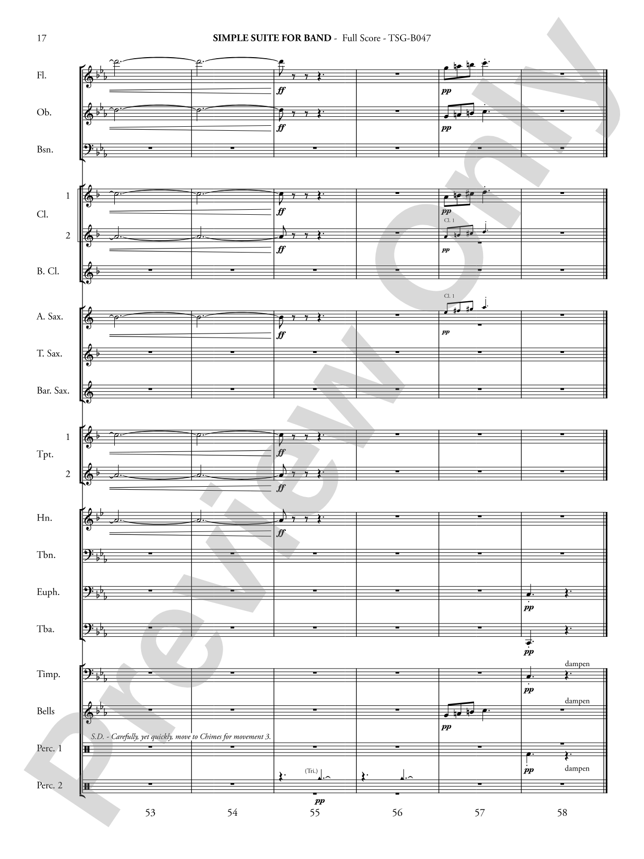 Simple Suite for Band: Concert Band Conductor Score & Parts