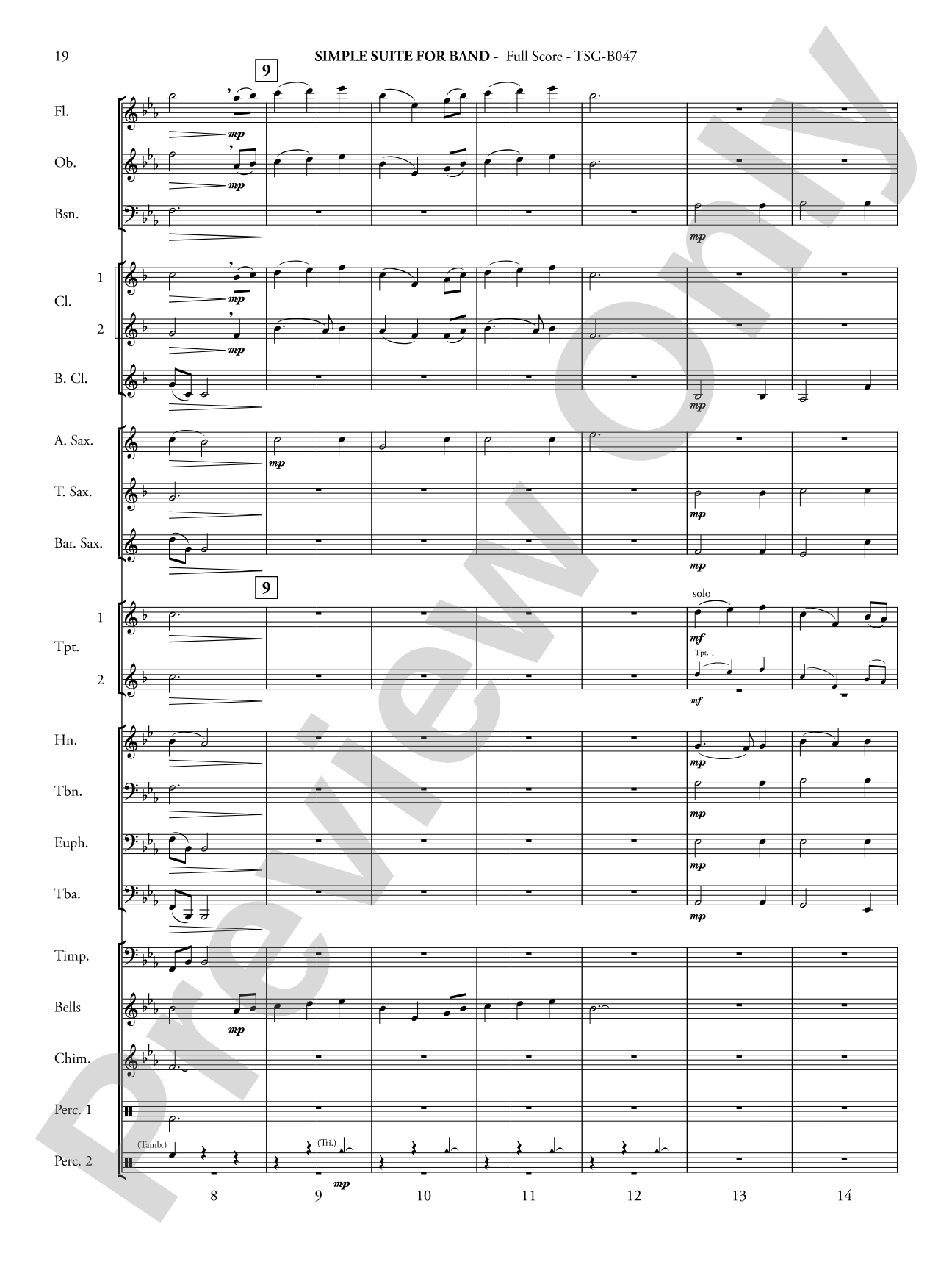 Simple Suite for Band: Concert Band Conductor Score & Parts