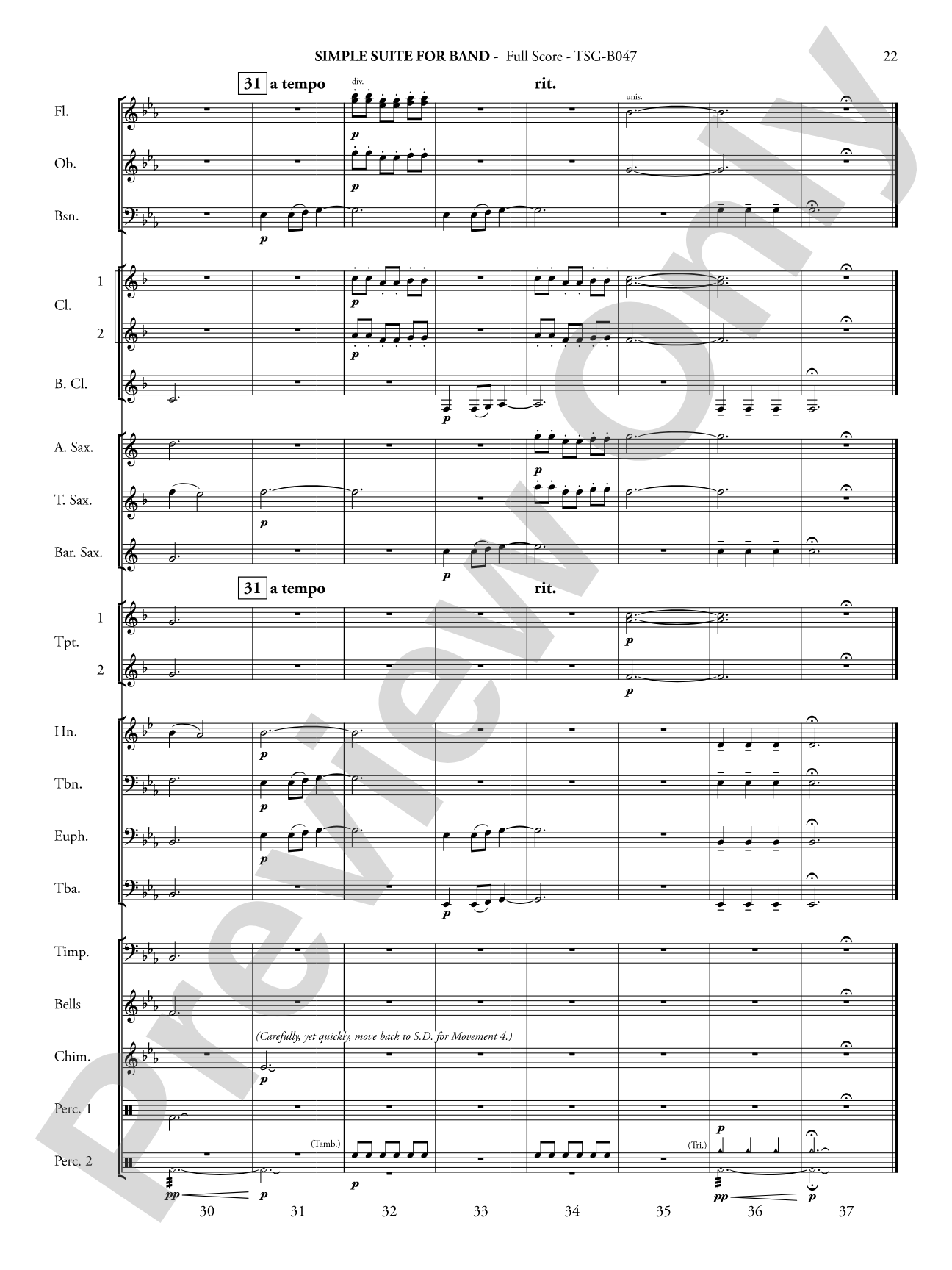 Simple Suite for Band: Concert Band Conductor Score & Parts