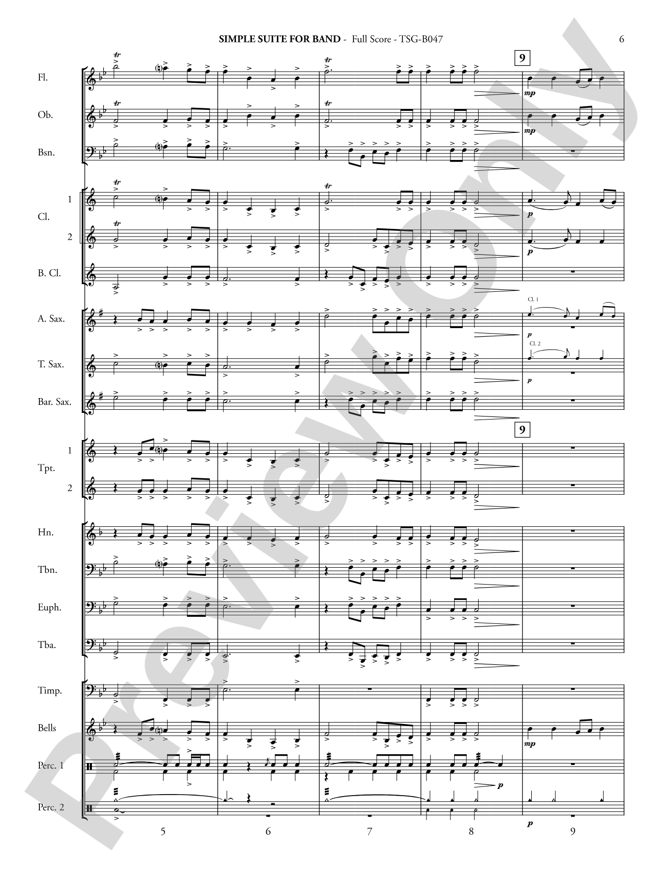 Simple Suite for Band: Concert Band Conductor Score & Parts
