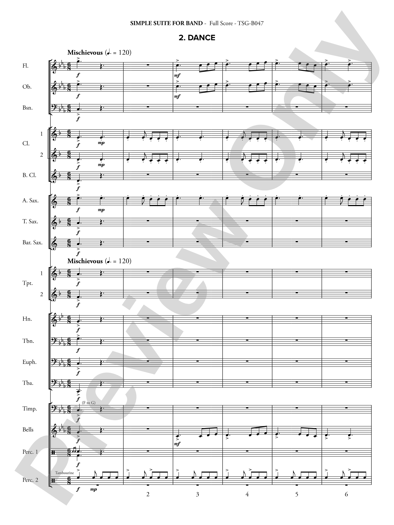 Simple Suite for Band: Concert Band Conductor Score & Parts