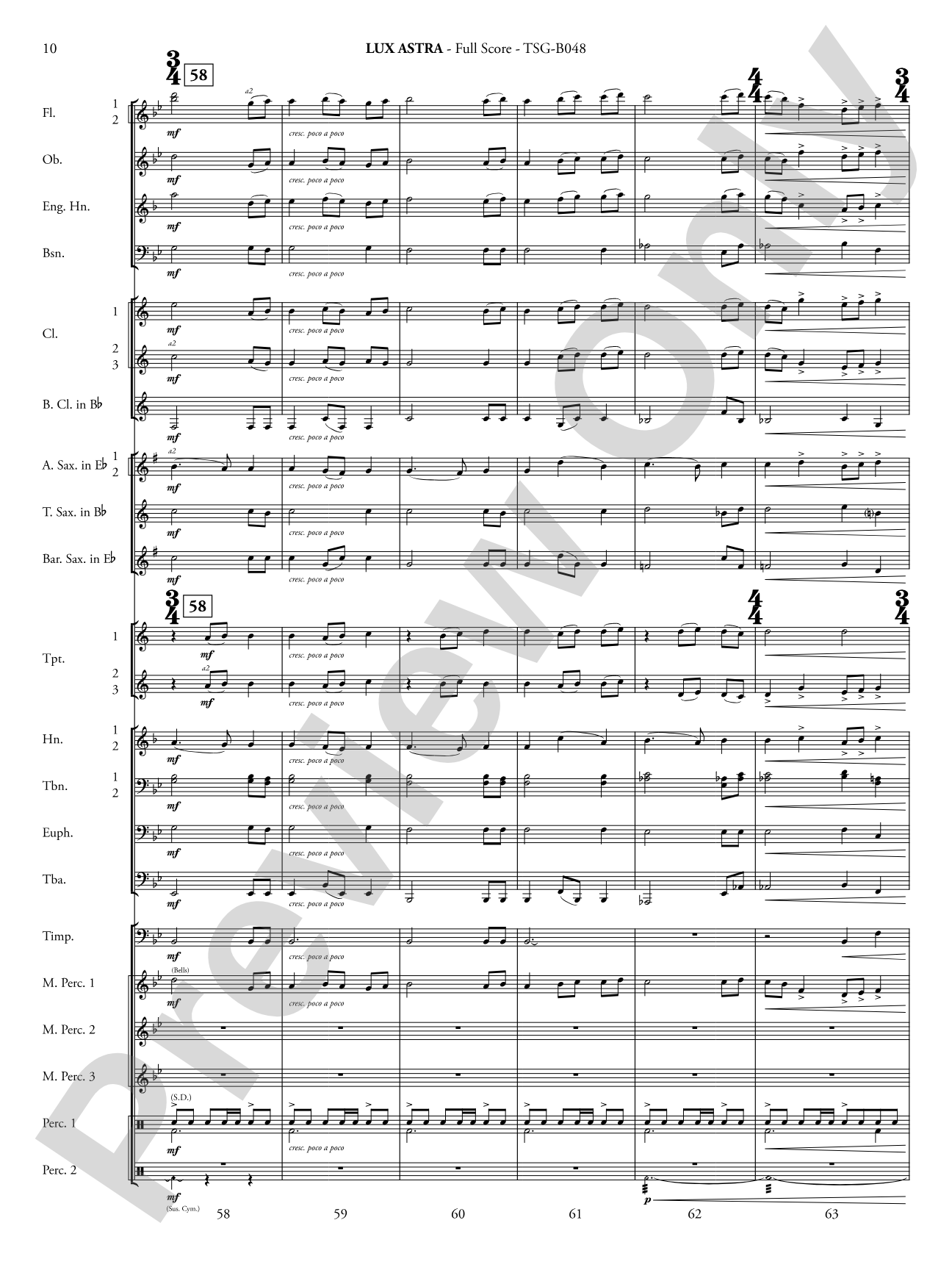 Lux Astra: Concert Band Conductor Score & Parts