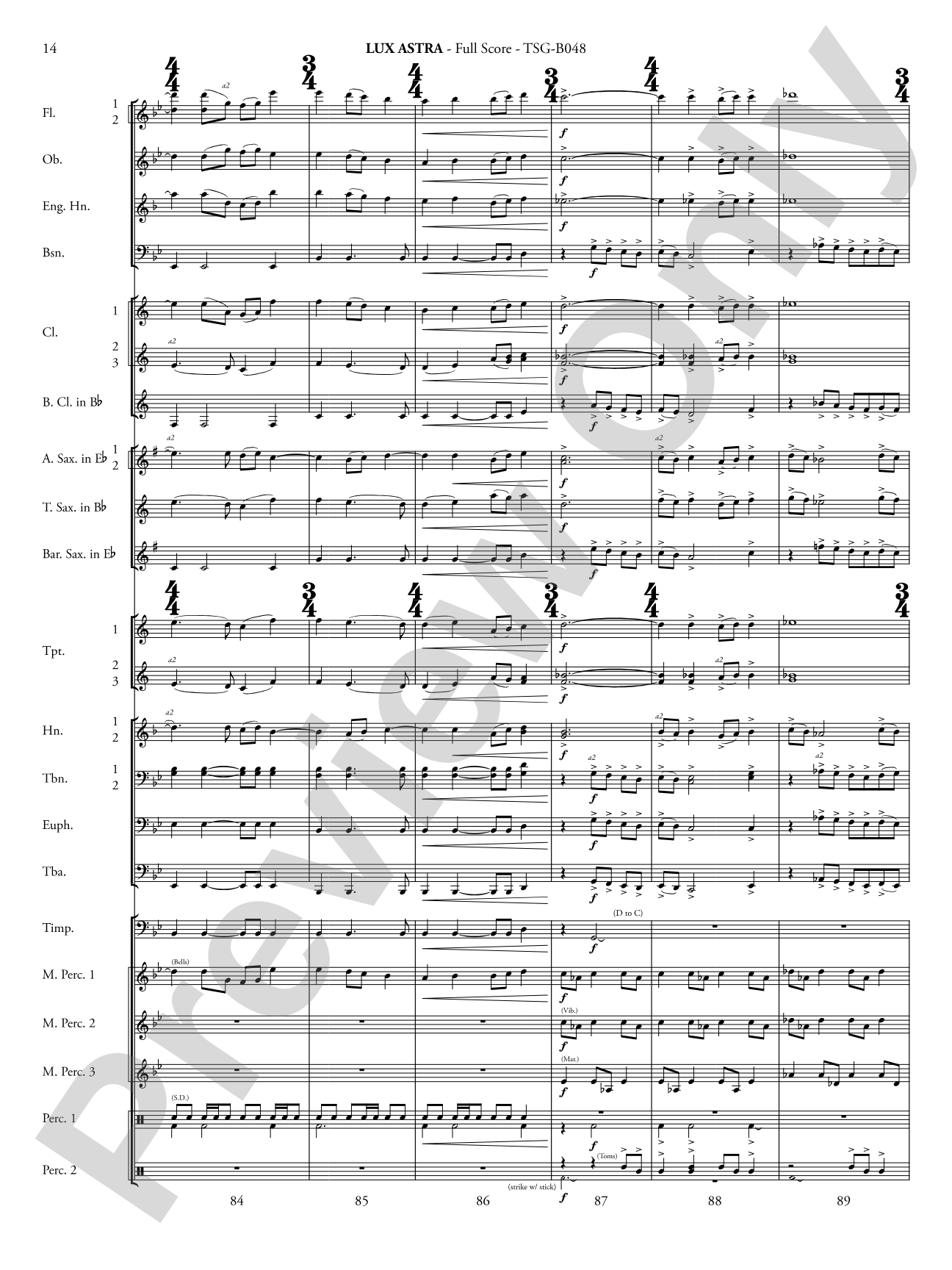 Lux Astra: Concert Band Conductor Score & Parts