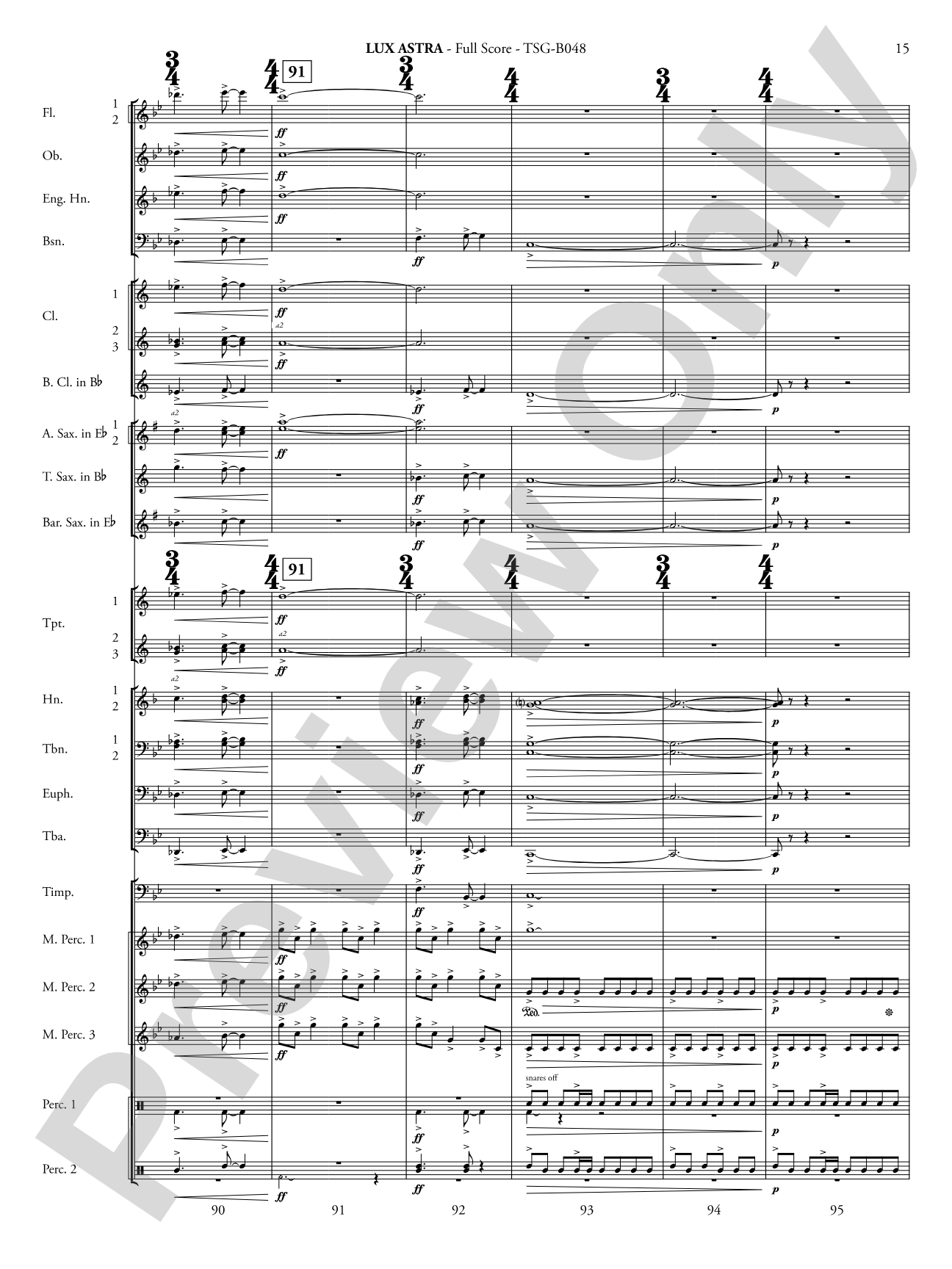 Lux Astra: Concert Band Conductor Score & Parts