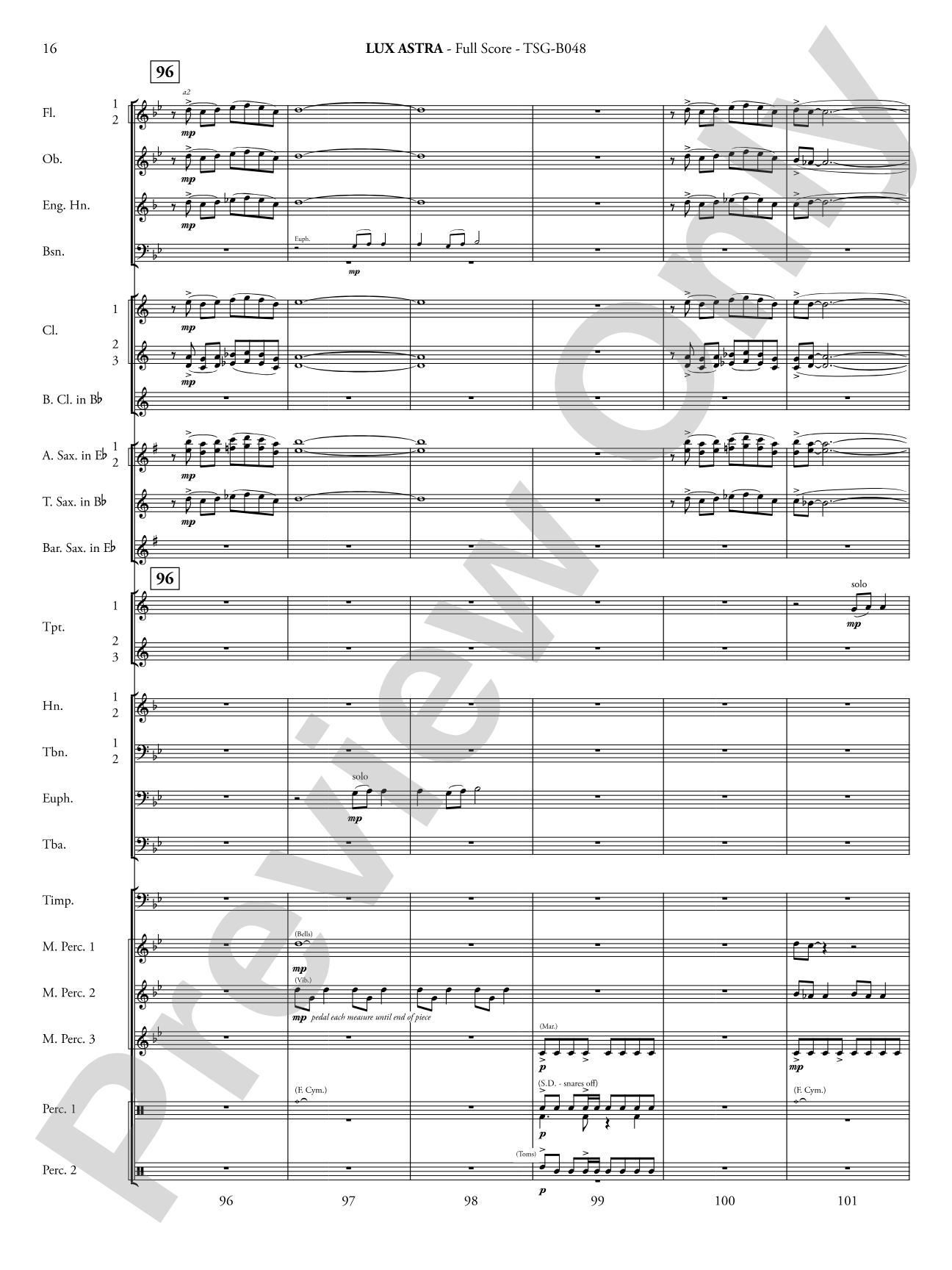 Lux Astra: Concert Band Conductor Score & Parts