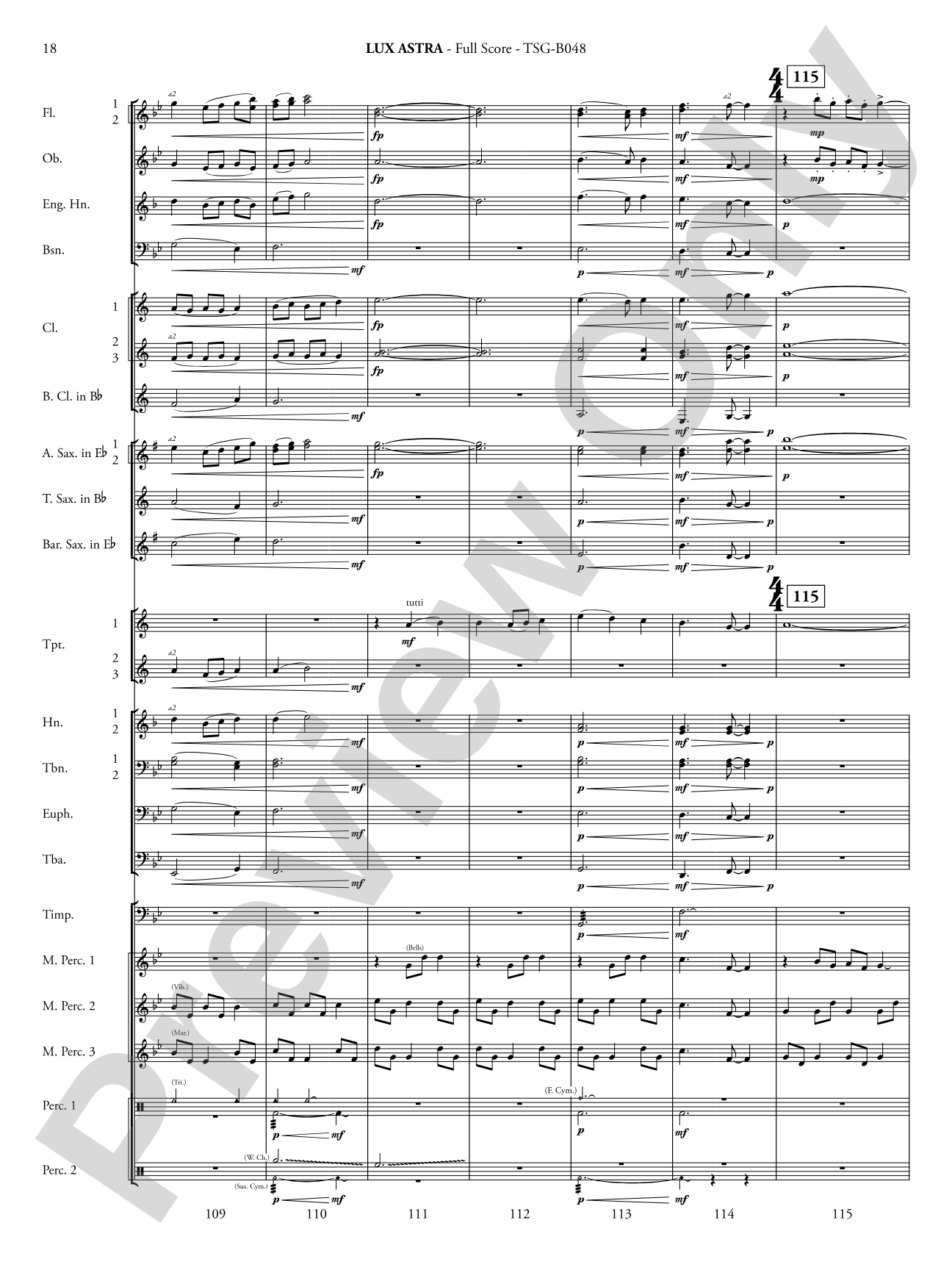 Lux Astra: Concert Band Conductor Score & Parts