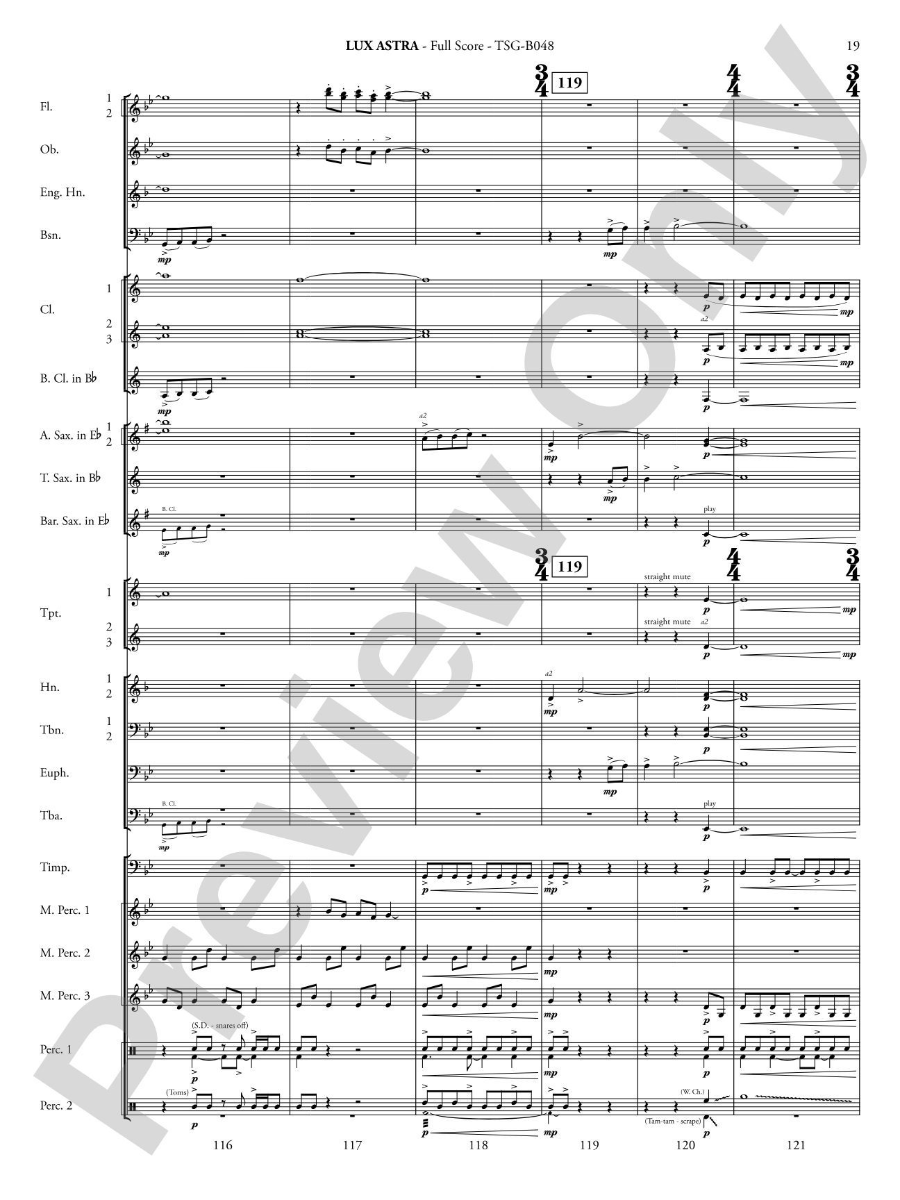 Lux Astra: Concert Band Conductor Score & Parts