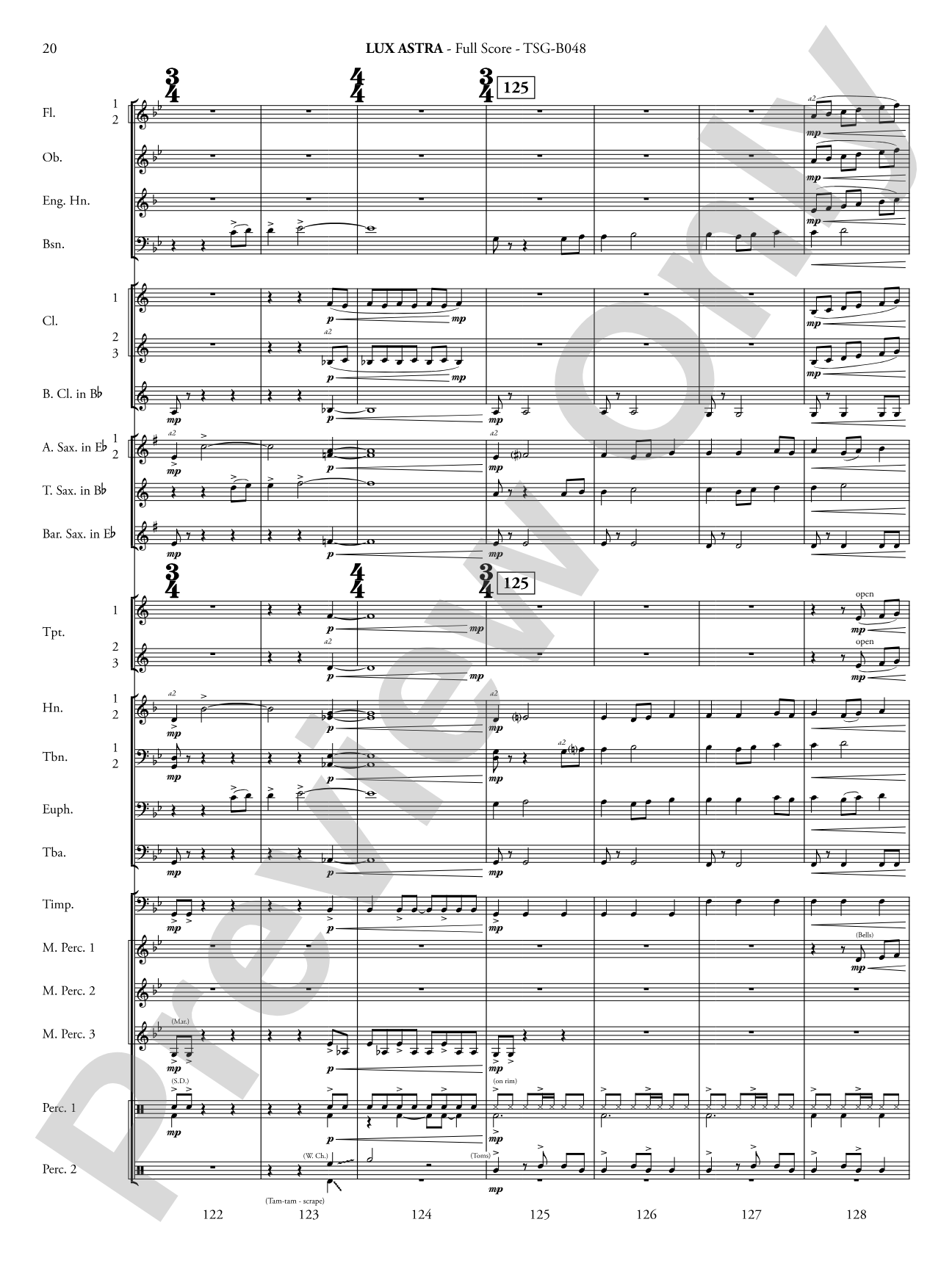 Lux Astra: Concert Band Conductor Score & Parts