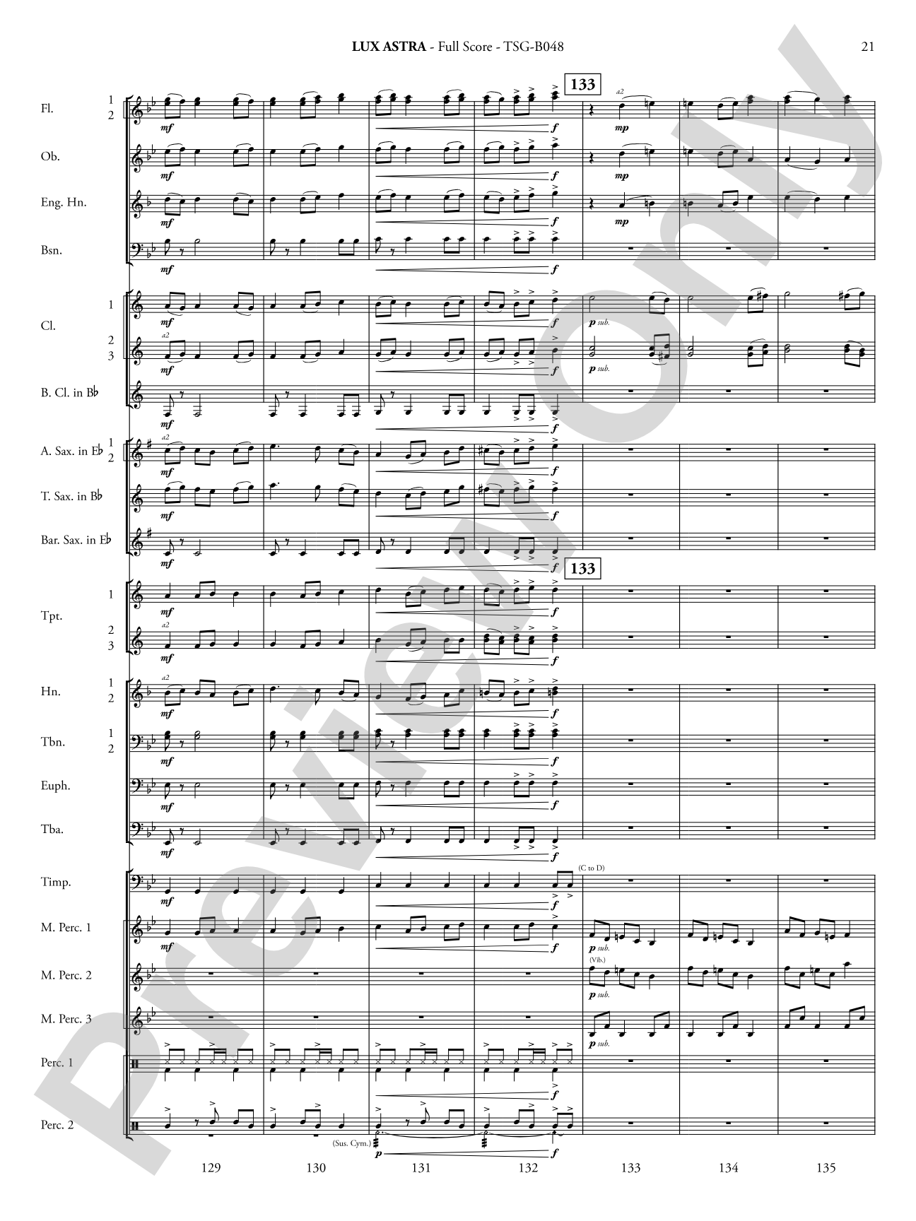 Lux Astra: Concert Band Conductor Score & Parts