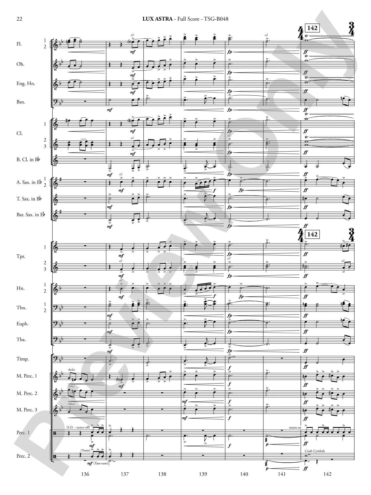 Lux Astra: Concert Band Conductor Score & Parts