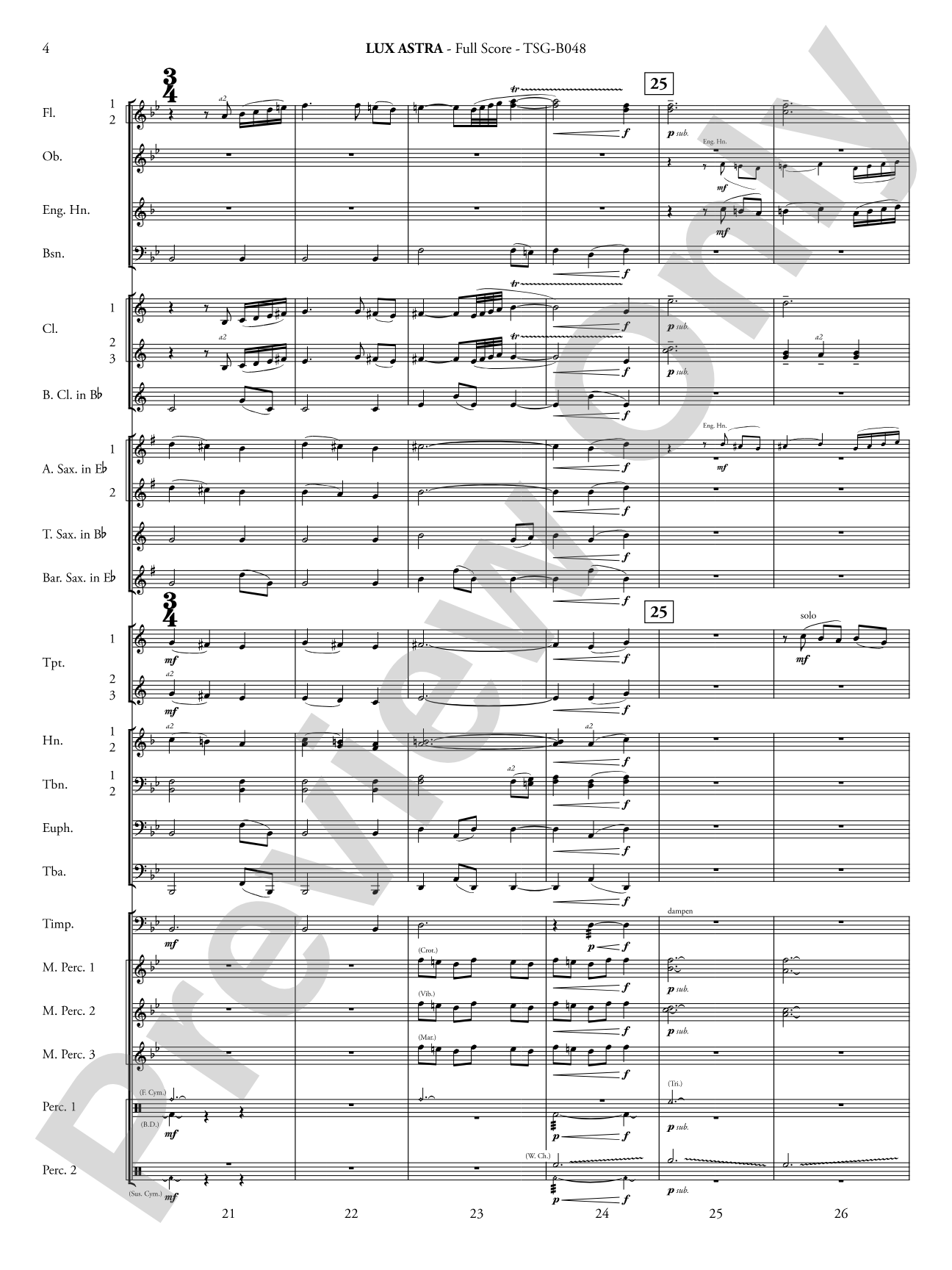 Lux Astra: Concert Band Conductor Score & Parts