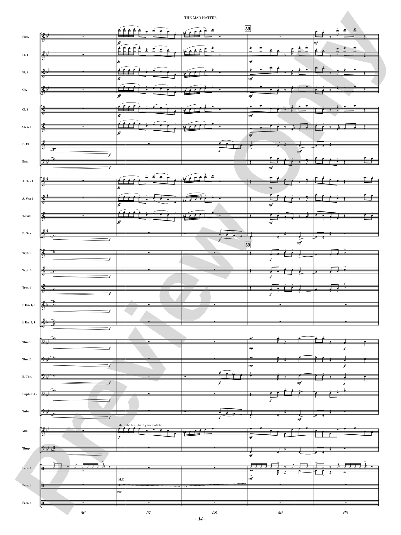 The Mad Hatter: Concert Band Conductor Score & Parts