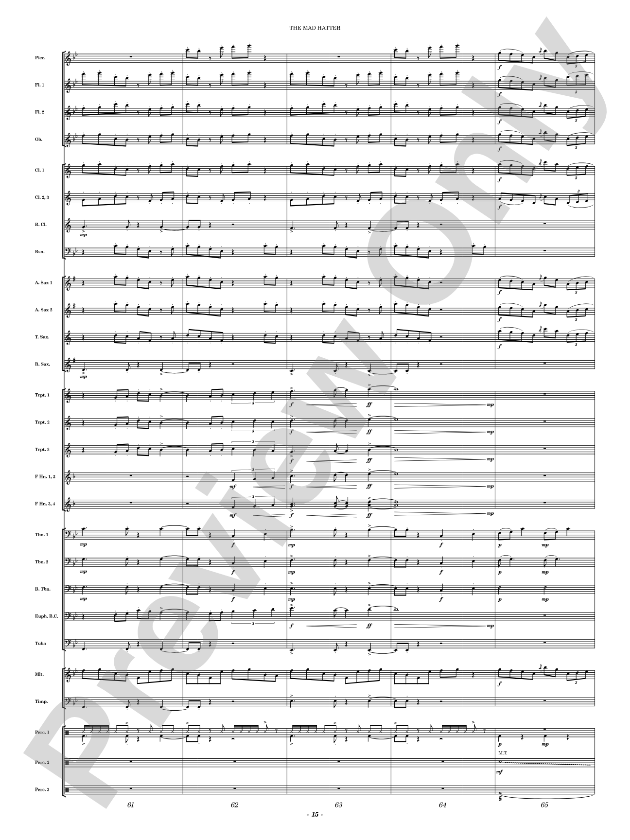 The Mad Hatter: Concert Band Conductor Score & Parts
