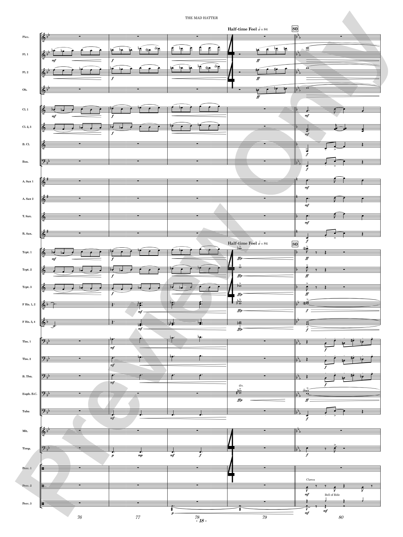 The Mad Hatter: Concert Band Conductor Score & Parts