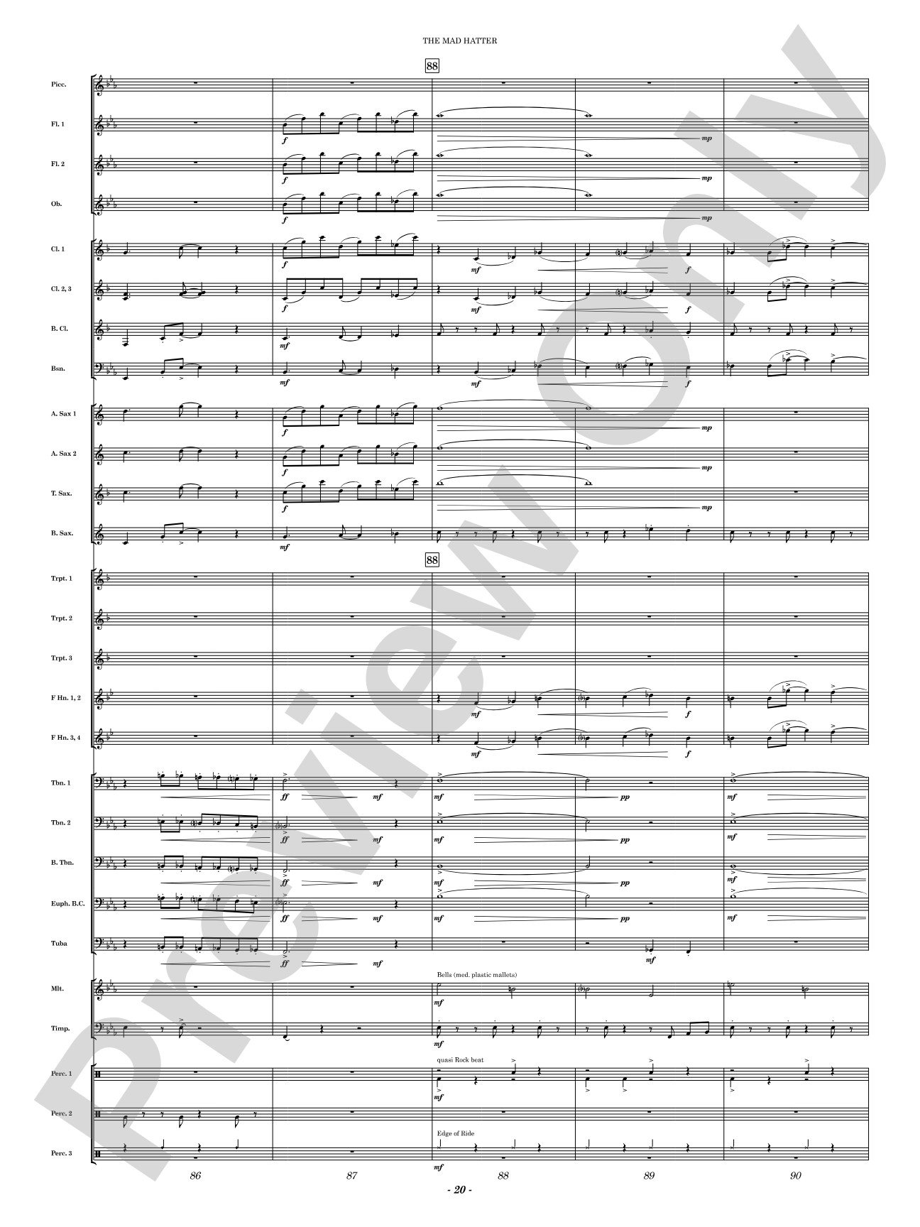 The Mad Hatter: Concert Band Conductor Score & Parts
