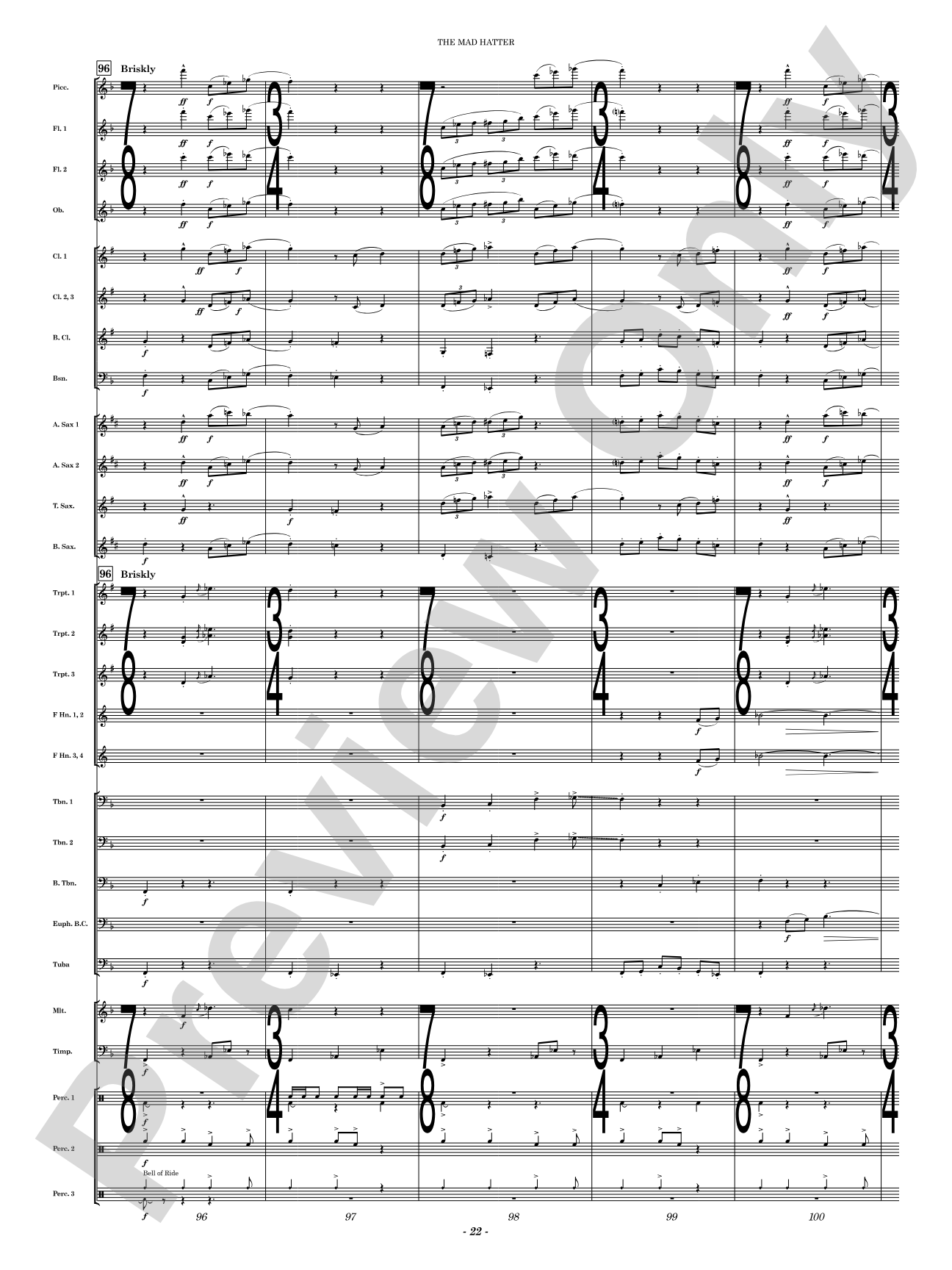 The Mad Hatter: Concert Band Conductor Score & Parts