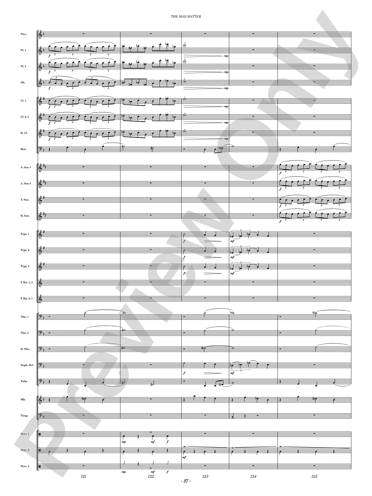 The Mad Hatter: Concert Band Conductor Score & Parts
