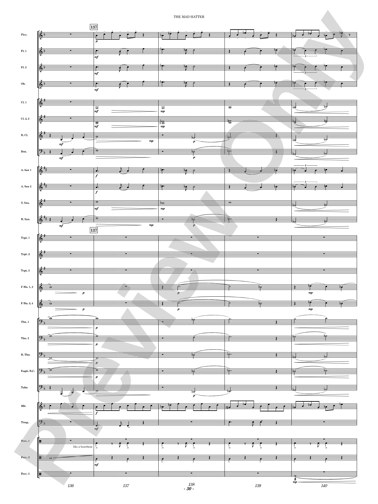 The Mad Hatter: Concert Band Conductor Score & Parts