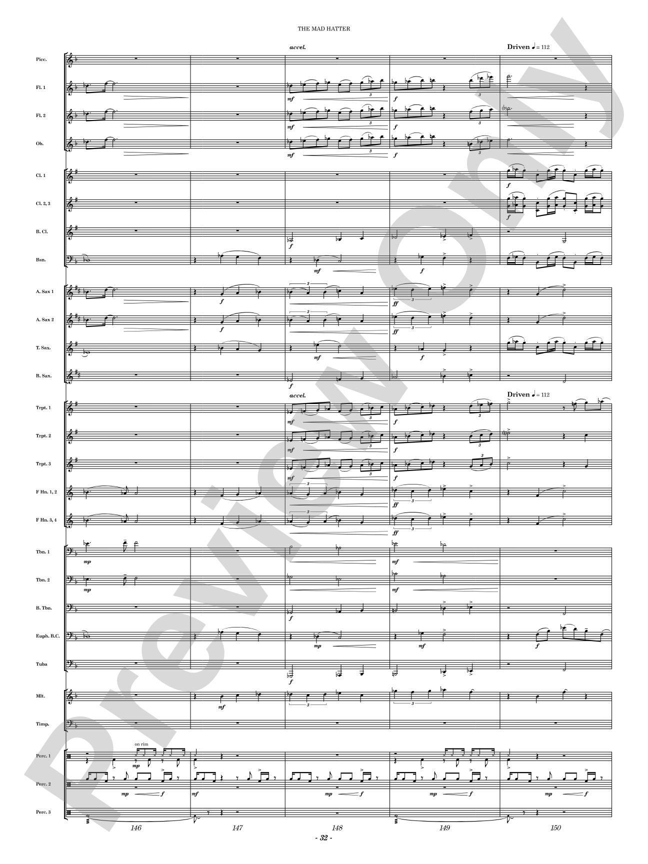 The Mad Hatter: Concert Band Conductor Score & Parts