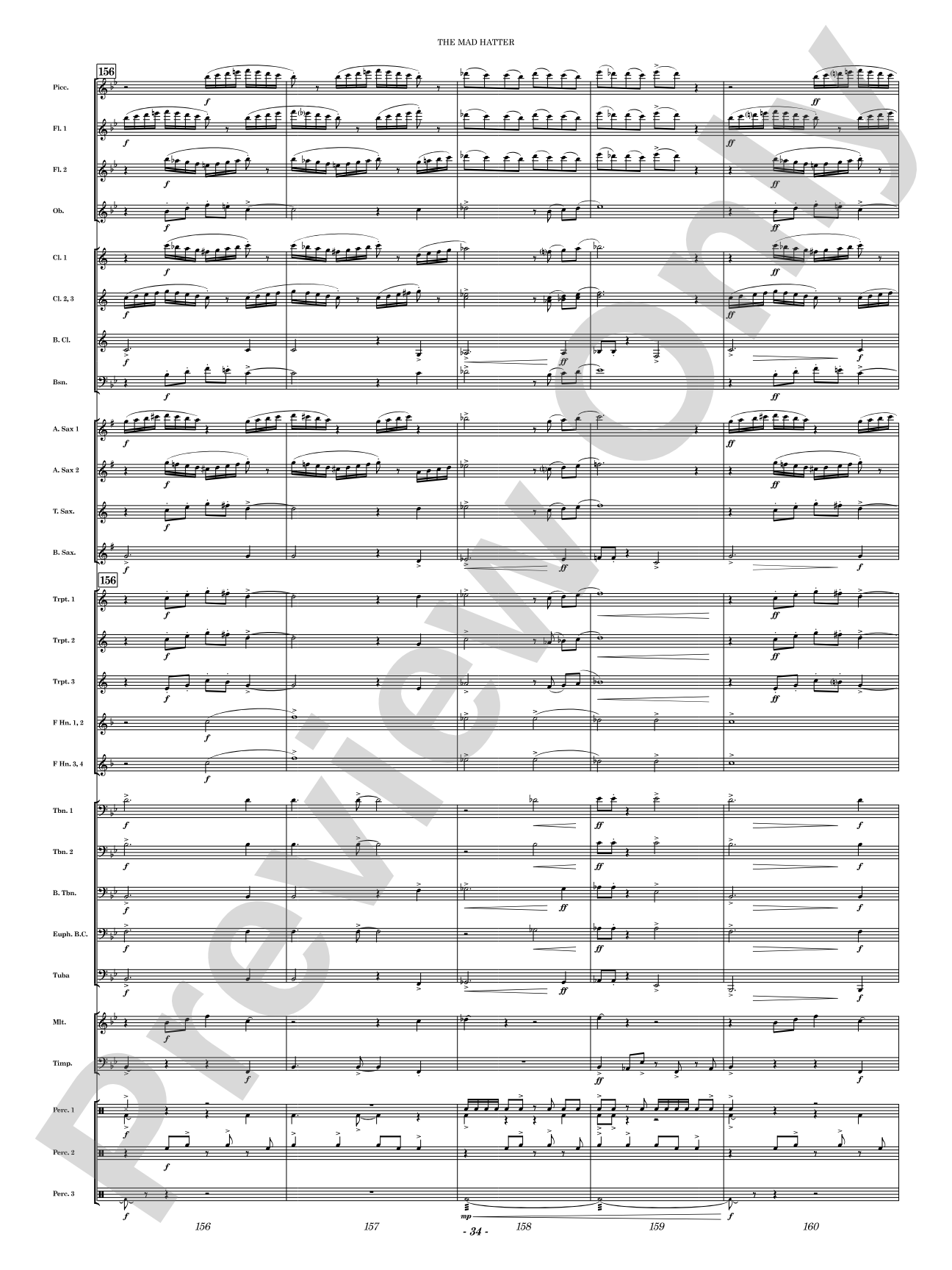 The Mad Hatter: Concert Band Conductor Score & Parts