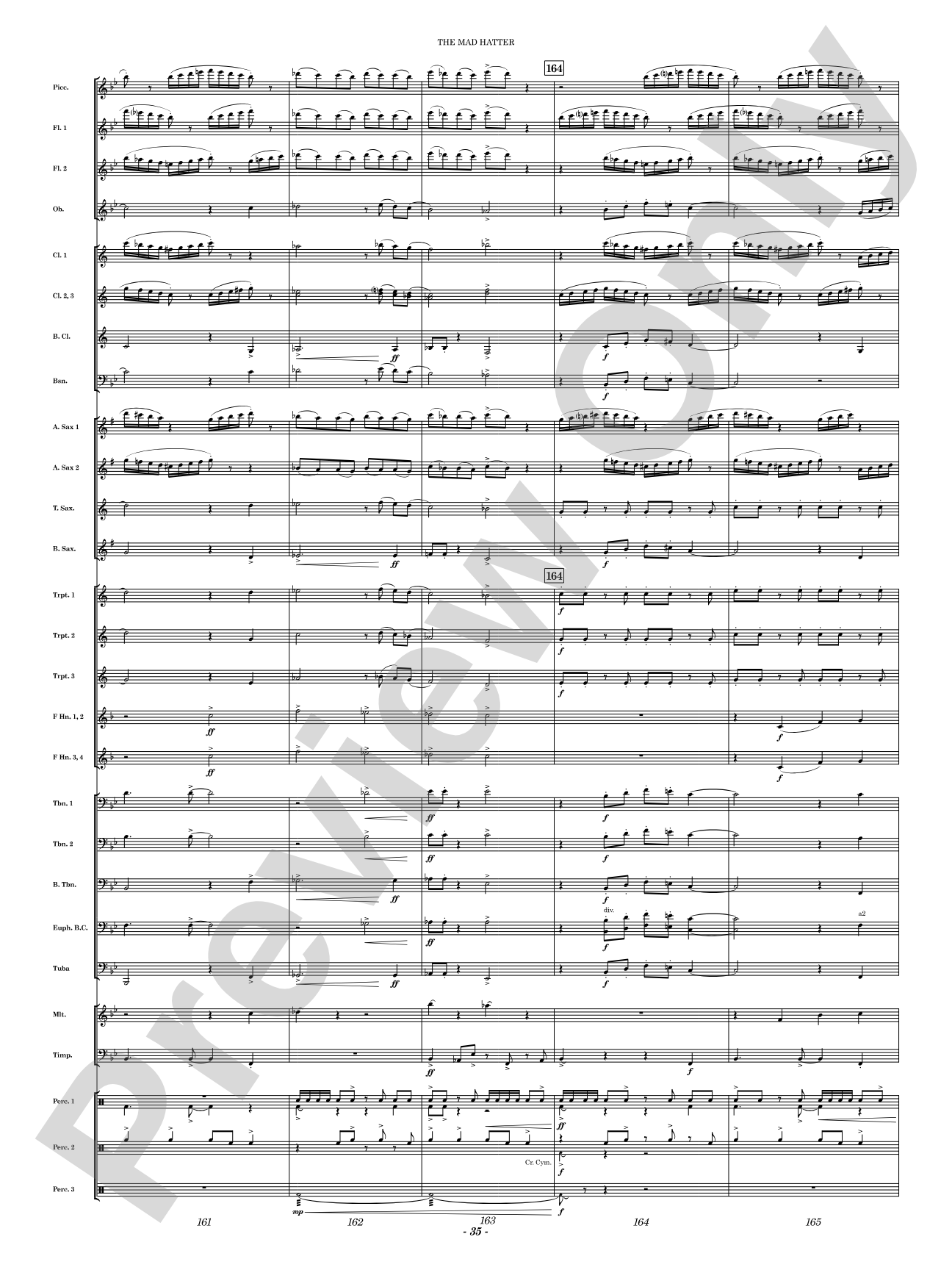 The Mad Hatter: Concert Band Conductor Score & Parts