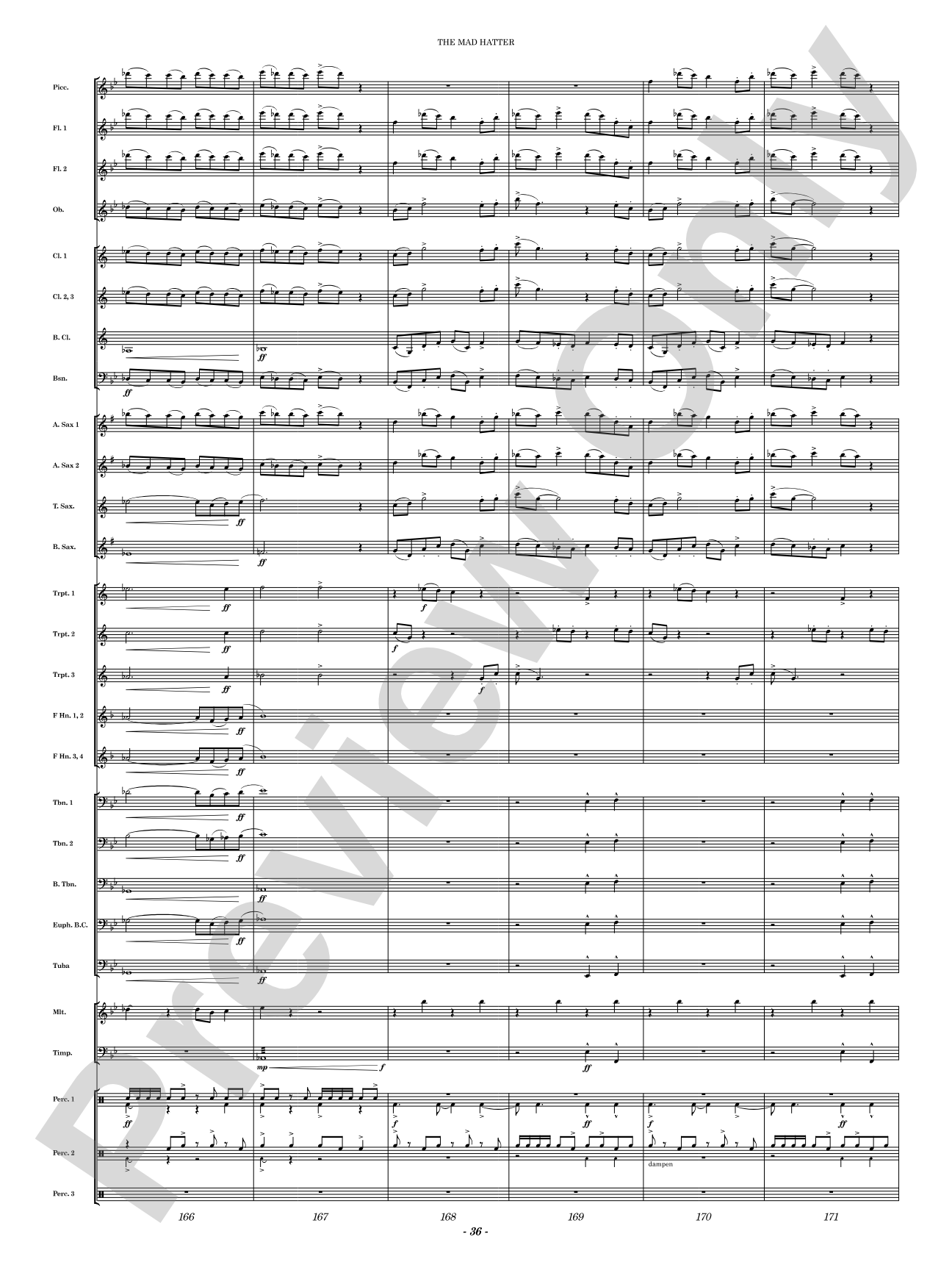 The Mad Hatter: Concert Band Conductor Score & Parts
