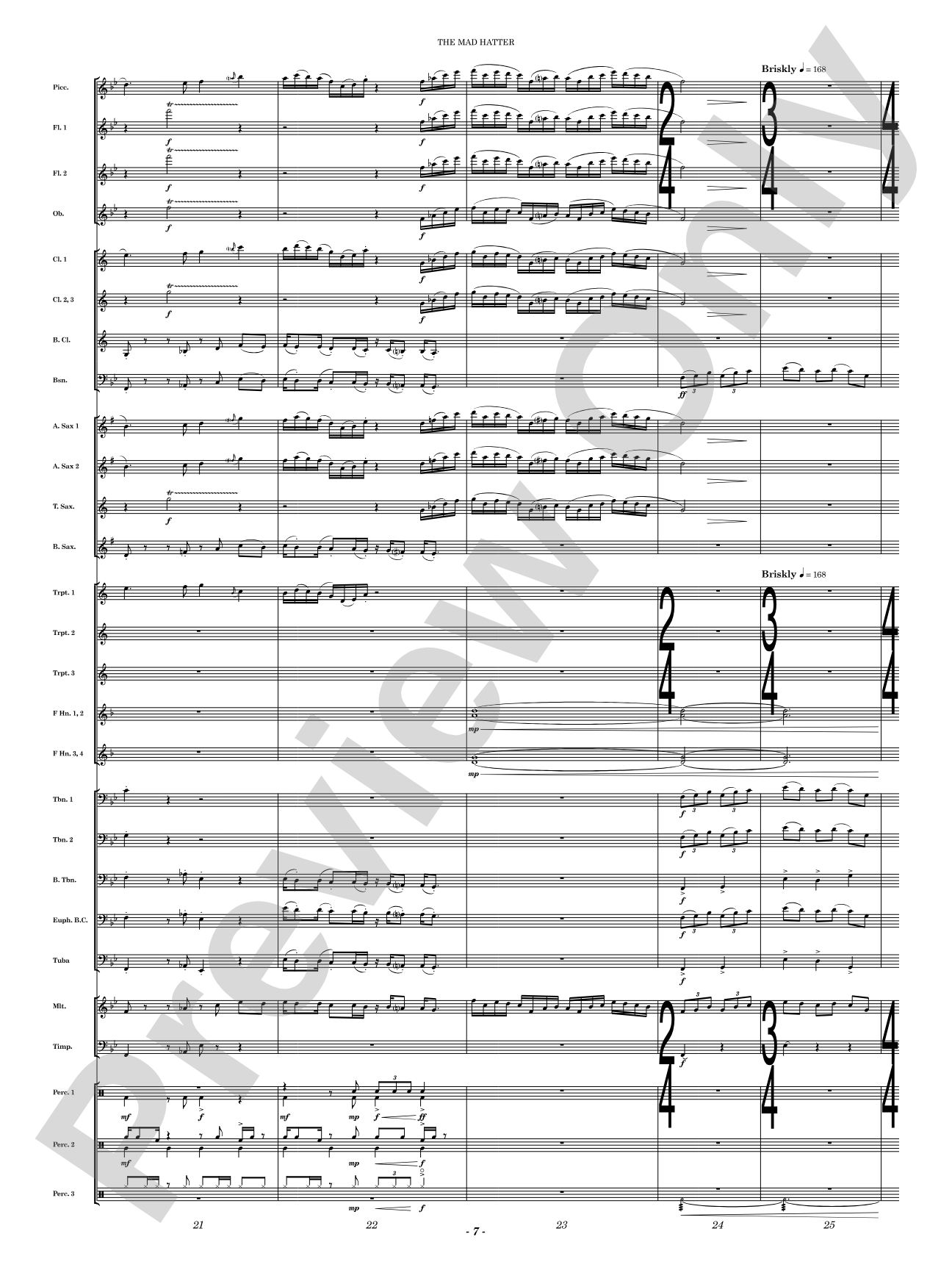 The Mad Hatter: Concert Band Conductor Score & Parts