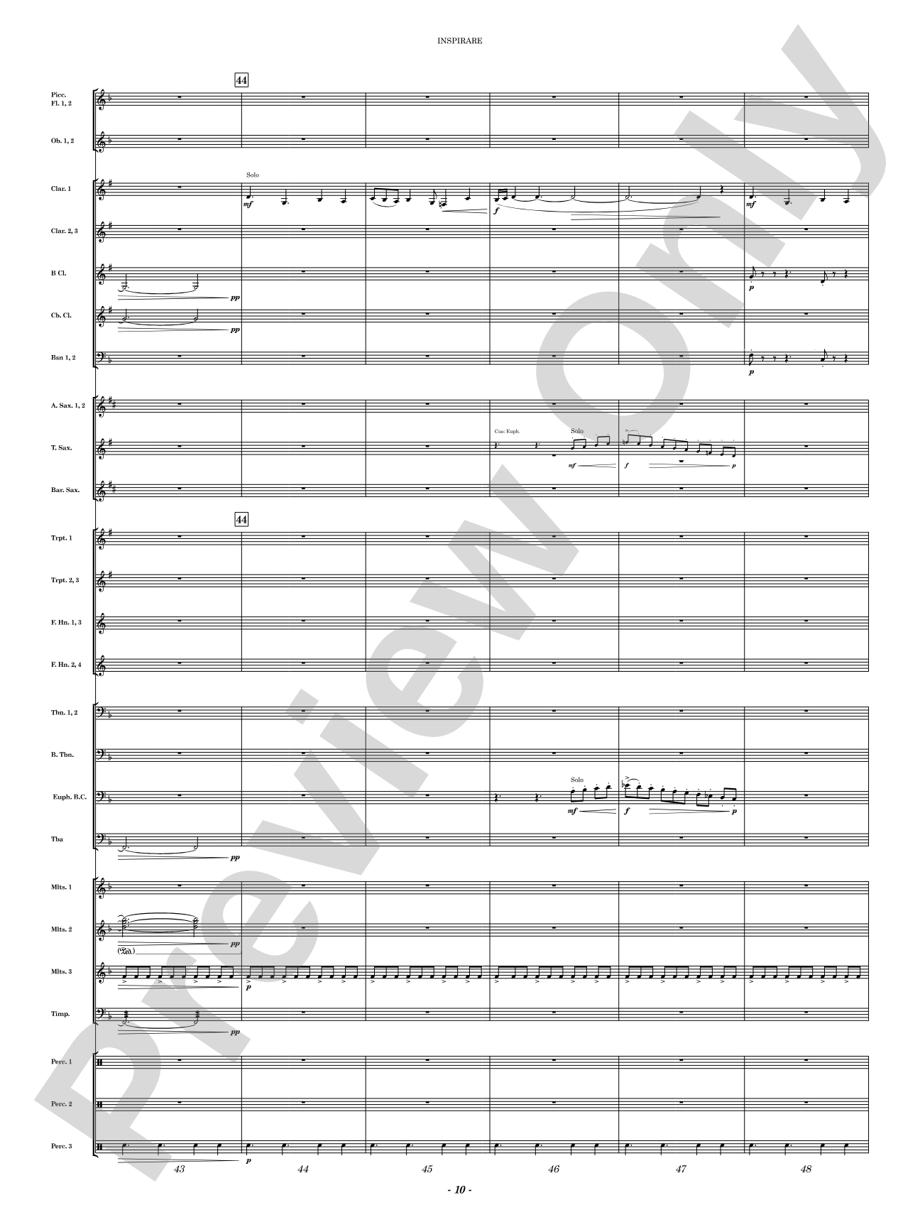 Inspirare: Concert Band Conductor Score & Parts