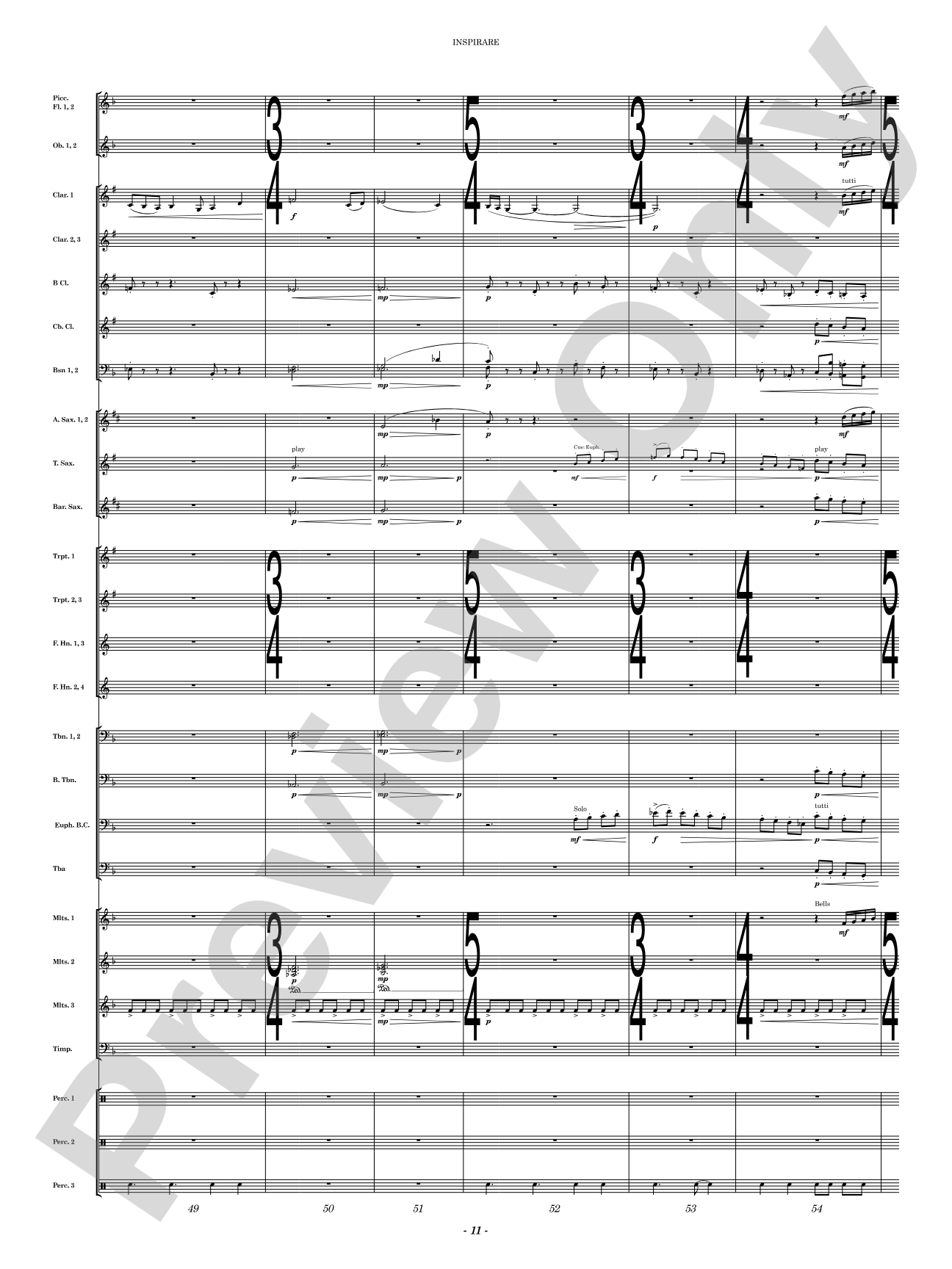 Inspirare: Concert Band Conductor Score & Parts
